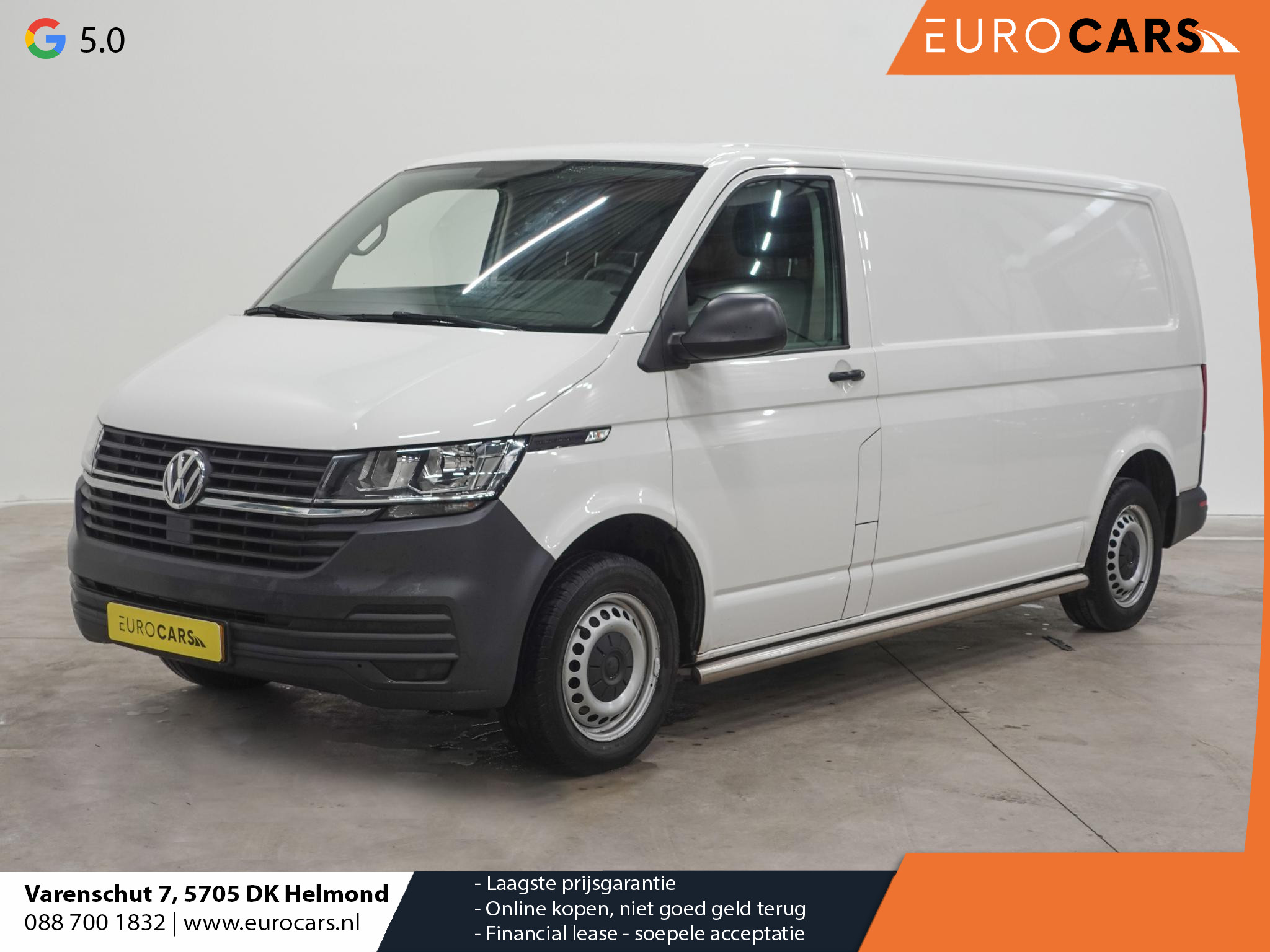 Volkswagen Transporter 110pk L2H1 T6.1 Airco Leder Radio Bluetooth Achterklep Euro6