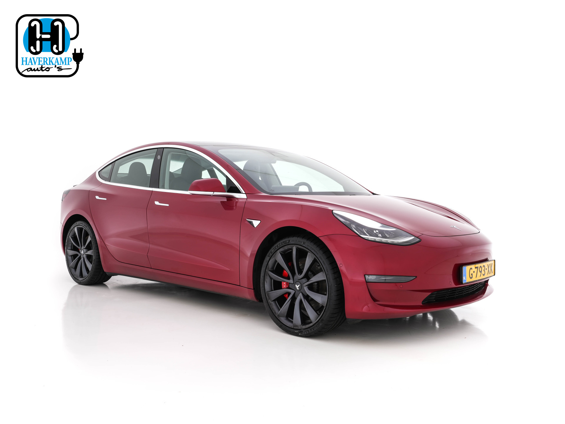 Tesla Model 3 Performance 75 kWh AWD (INCL-BTW) *PANO | AUTO-PILOT | FULL-LED | NAPPA-VOLLEDER | ADAPTIVE-CRUISE | KEYLESS | SURROUND-VIEW | DAB | APP-CONNECT | SPORT-SEATS | 20"ALU*