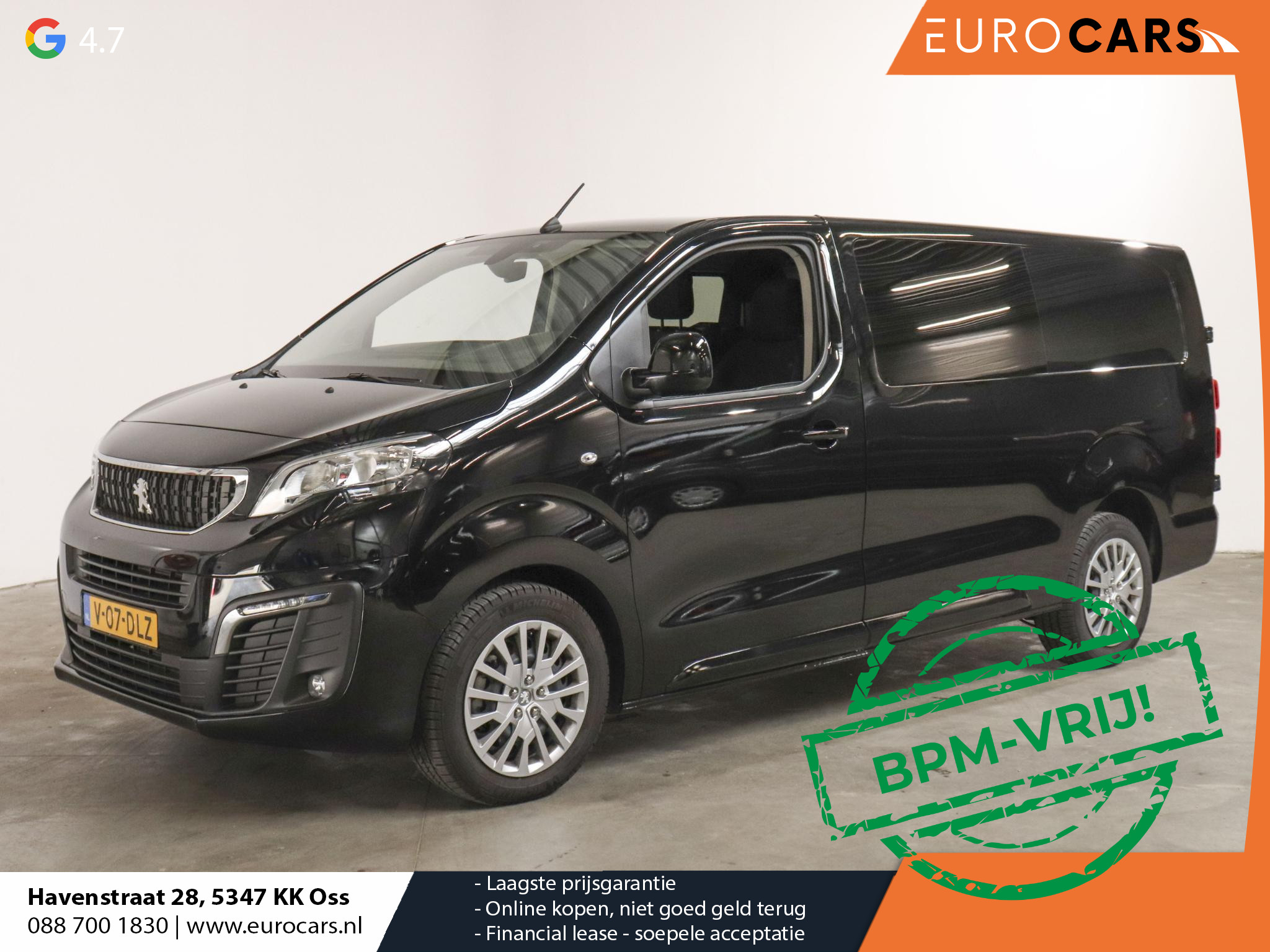 Peugeot Expert 180pk Long L3H1 Premium Dubbele Cabine Automaat 6p | Navigatie | Airco | Bluetooth | LM Velgen | Look pakket | Parkeer sensoren V+A