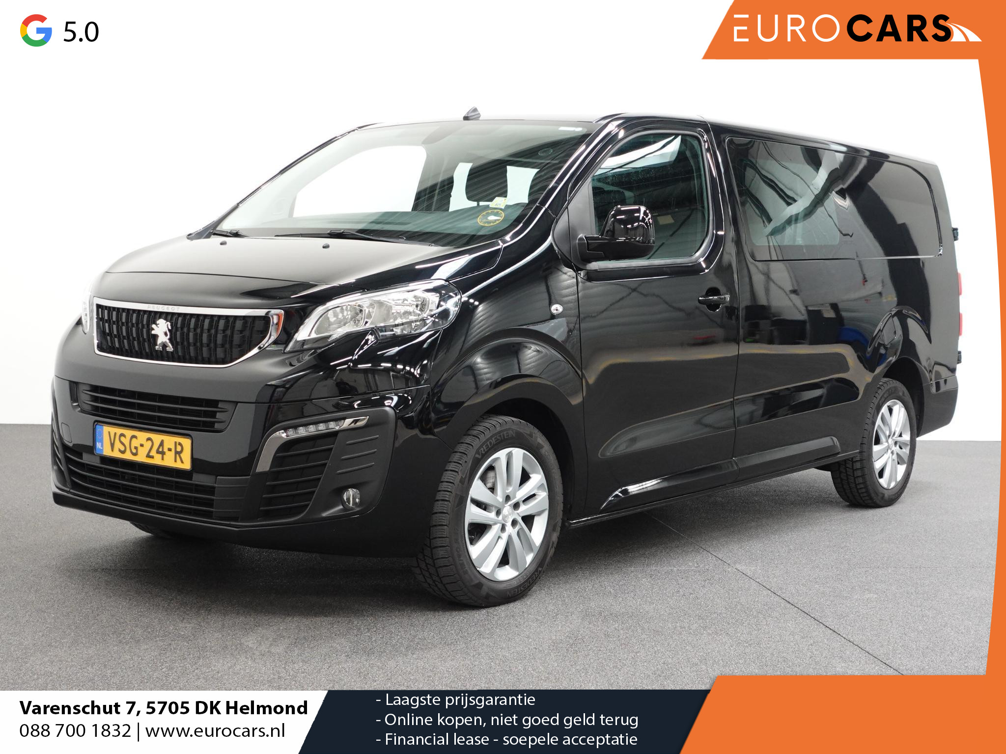 Peugeot Expert 2.0 180PK Long L3 Premium Dubbele Cabine Automaat Airco Cruise control Bluetooth Navigatie Carplay Trekhaak