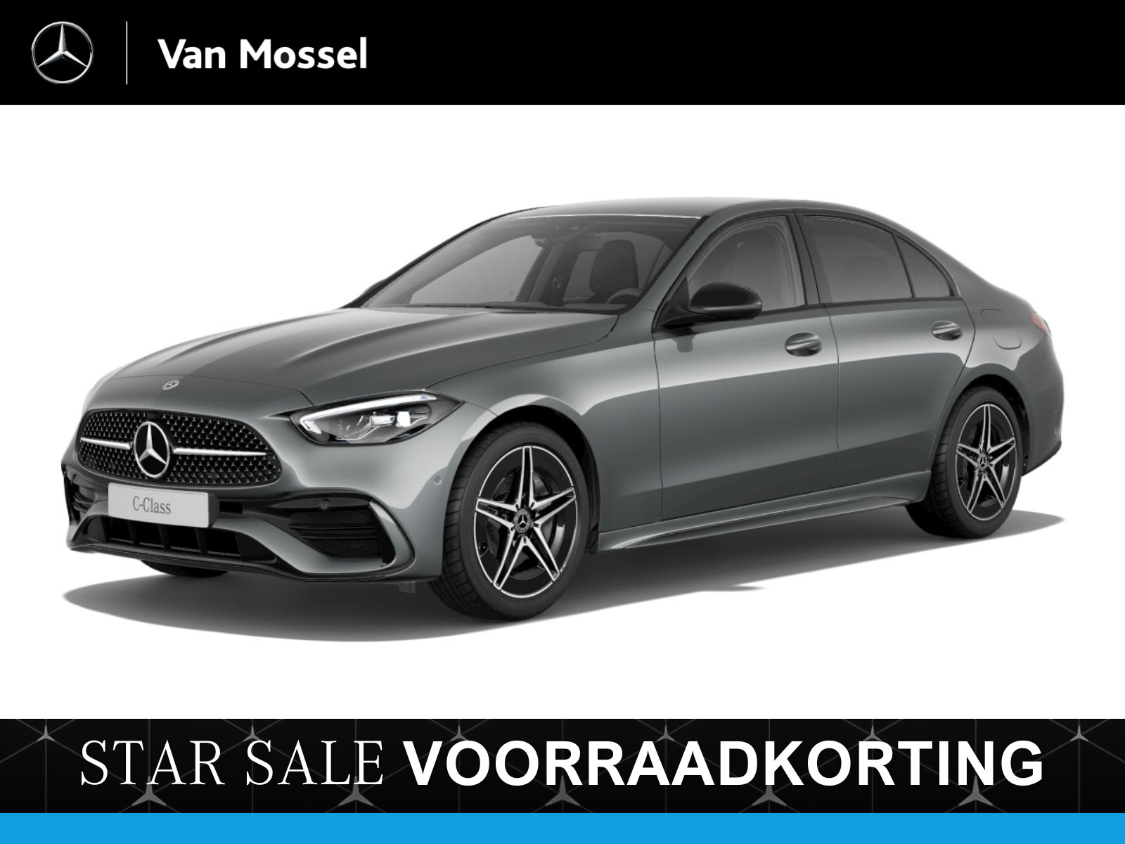 Mercedes-Benz C-Klasse 200 AMG-Line / Stoelverwarming / 360Graden-Camera / Night-Pakket / Panorama-schuifdak / Memory-Stoelen /