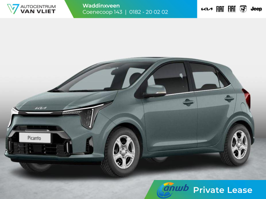 Kia Picanto 1.0 DPI DynamicLine ANWB Private Lease v.a.€ 249,-| MY25 | Navi | Airco | Cruise | Camera | Apple Carplay |