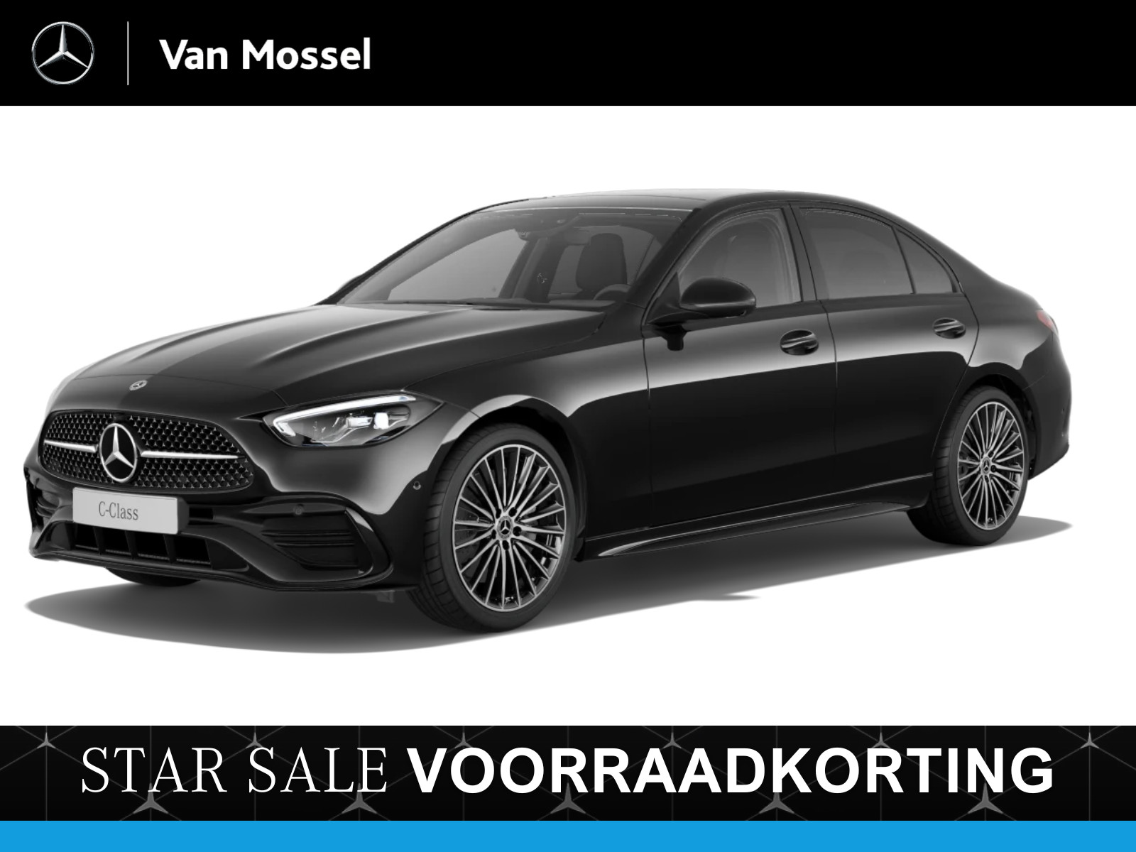 Mercedes-Benz C-Klasse 180 Star Edition Limited AMG-Line / Stoelverwarming / Achteruitrijcamera / Panaroma-schuifdak / Night-Pakket / Memory-Stoelen /