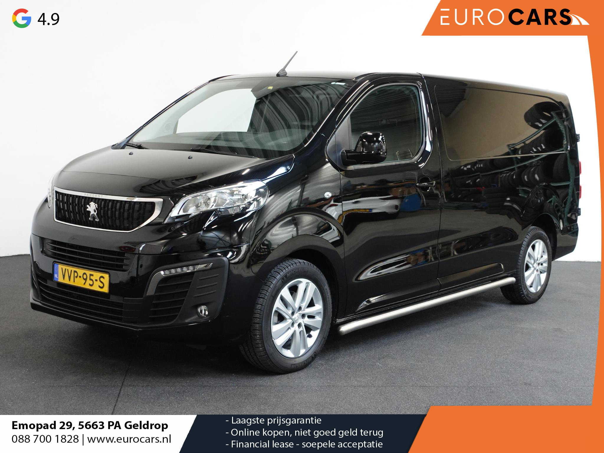 Peugeot Expert 2.0 BlueHDI 180pk Automaat Long L3 Premium 3-zits Cruise Control Airco App-Connect LM Velgen Trekgewicht 2500kg