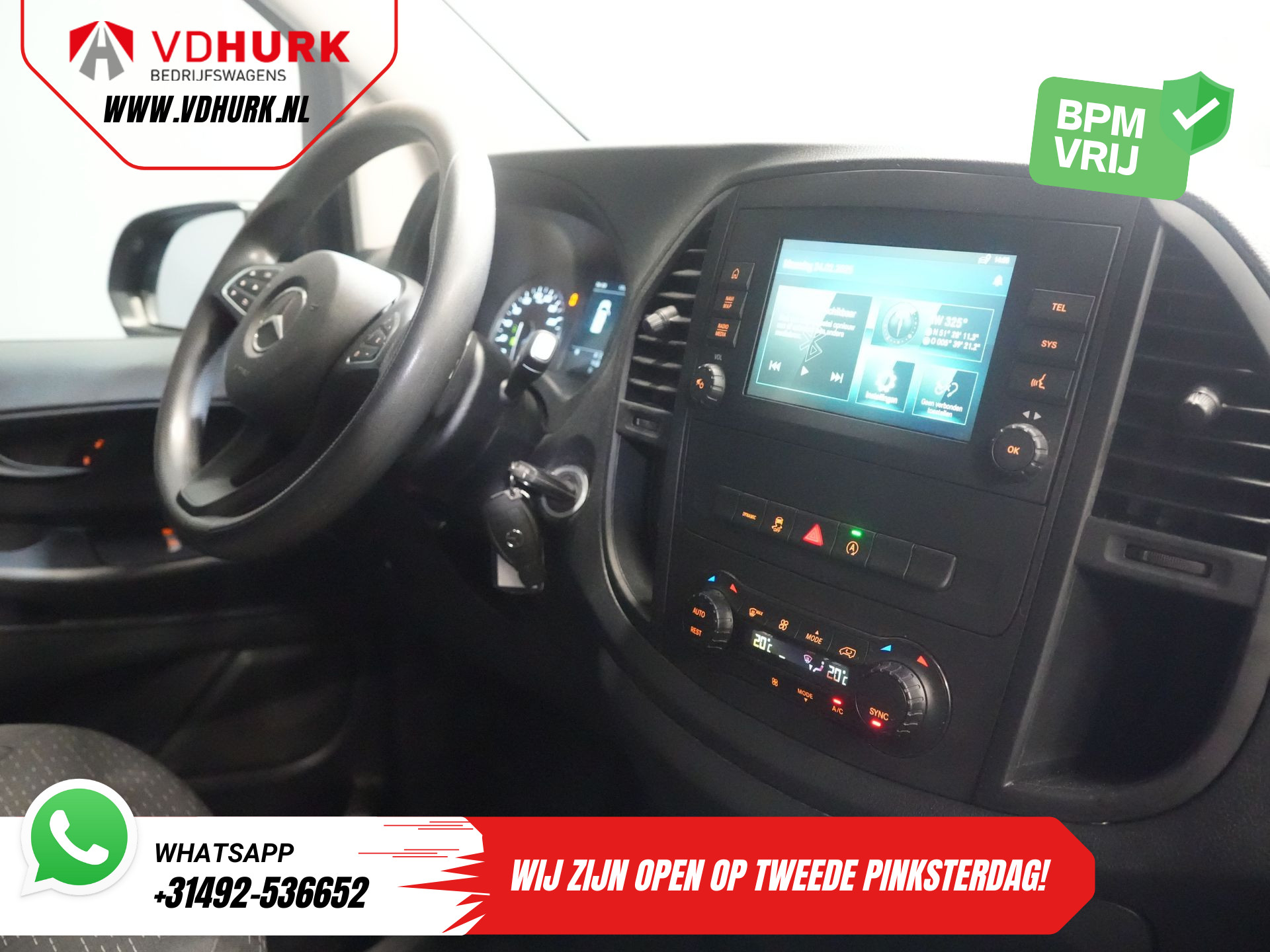 Mercedes-Benz Vito 114 CDI Aut. L2 BPM VRIJ! LED/ Climate/ 19" LMV/ Carplay/ Cruise/ Camera/ 2.5t Trekverm.