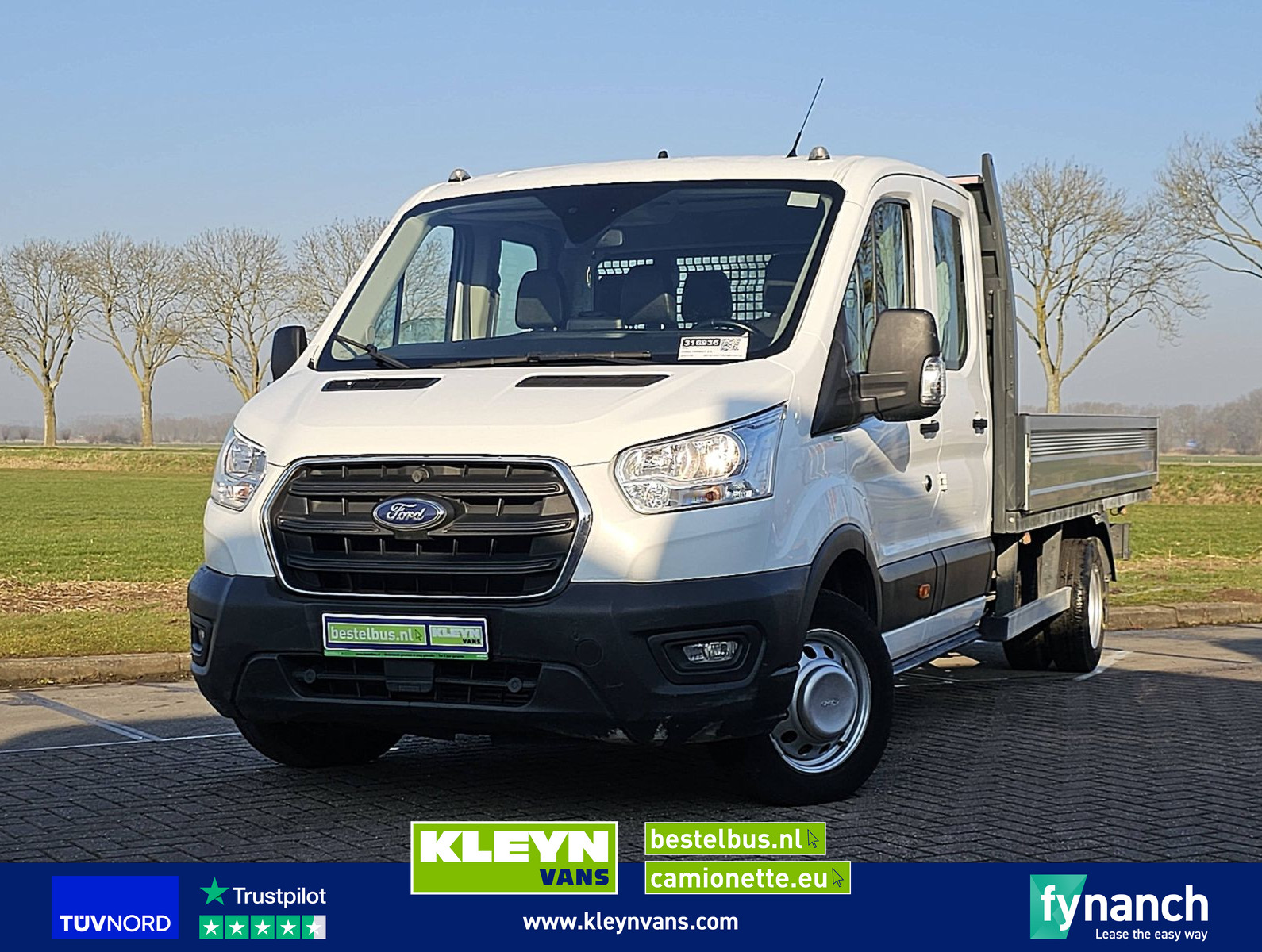 Ford Transit 2.0 DubCab Open-Laadbak!