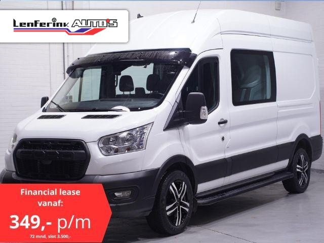 Ford Transit 2.0 TDCi 130 pk Dubbel Cabine BPM Vrij Navi Canera, 18" LMV, Raptor Grille, Treeplanken, PDC V+A, 6-Zits