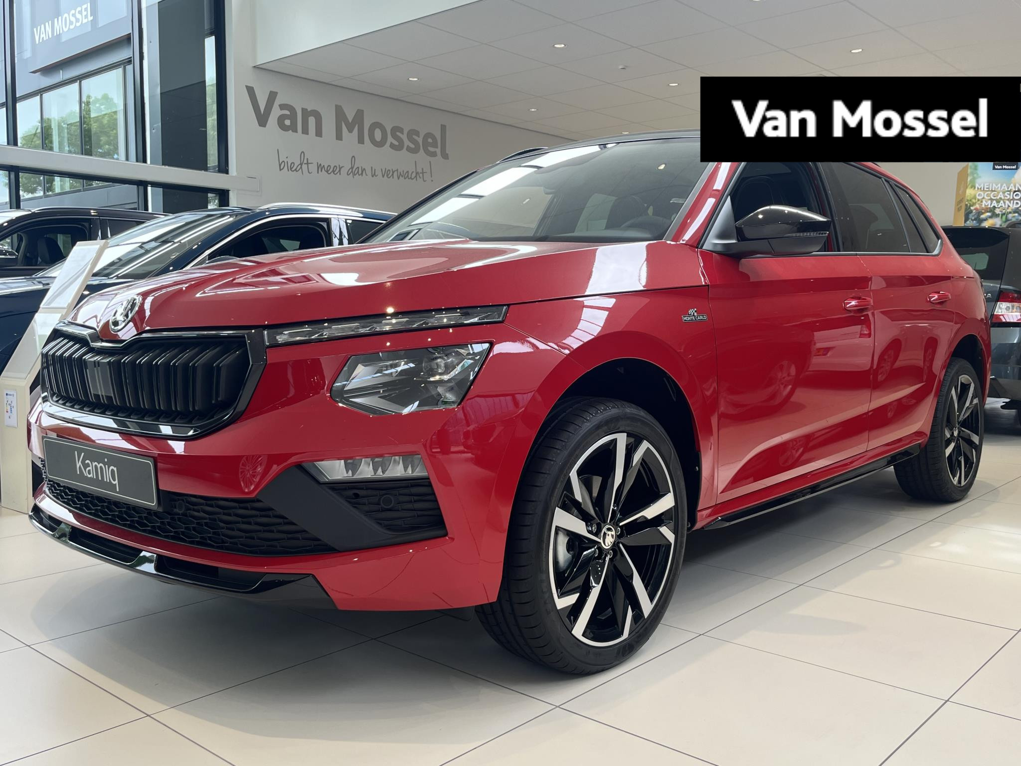 Škoda Kamiq 1.0 TSI Monte Carlo 115 PK | Matrix LED Koplampen | Navigatie | Climate Control | Apple Carplay/Android Auto | Adaptive Cruise Control | Panorama dak | Keyless-Entry | Achteruitrijcamera | Elektrische achterklep | Privacy Glass | Virtual Cockpit | Parkeersensoren | Lichtmetalen velgen | Direct leverbaar! |