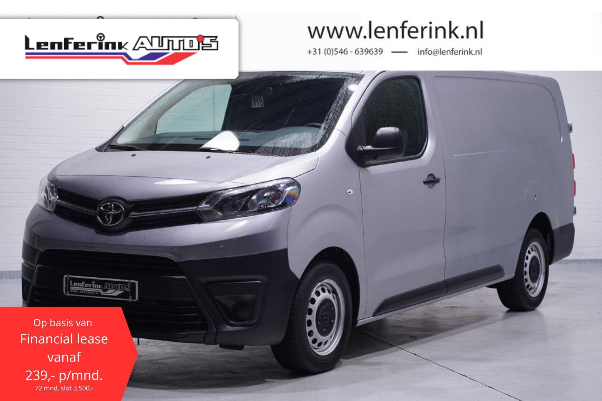 Toyota ProAce 2.0 D-4D 122 pk L3 va 239,- p/mnd, Navi, Trekhaak Toyota PROACE Worker 2.0 D-4D 122 pk L3 va 239,- p/mnd, Navi, Trekhaak Laadruimte Pakket, PDC achter, 3-Zits, NAP
