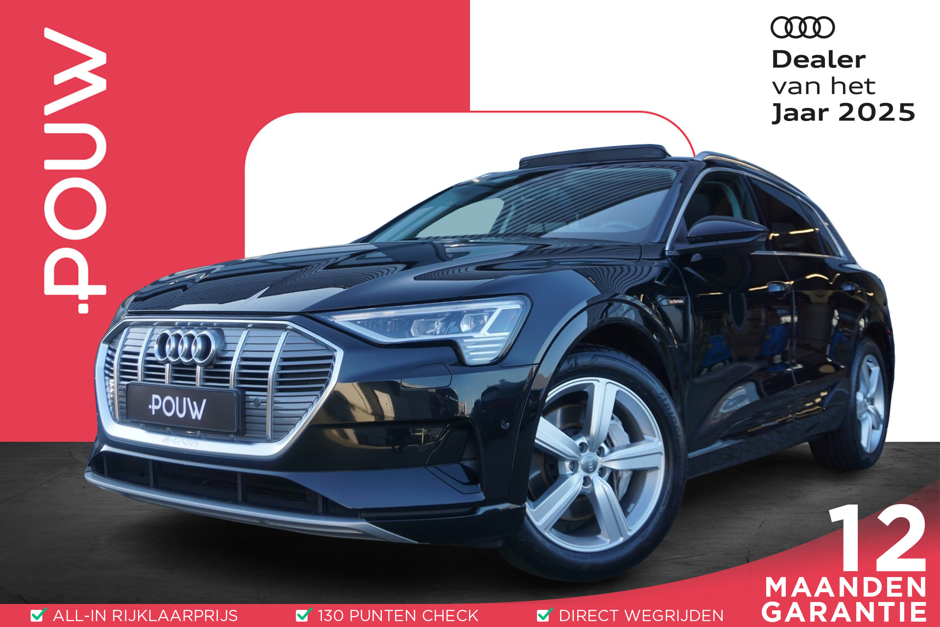 Audi e-tron 50 313pk quattro Launch Edition Plus 71 kWh | Panoramadak | Adaptive Cruise Control | Luchtvering