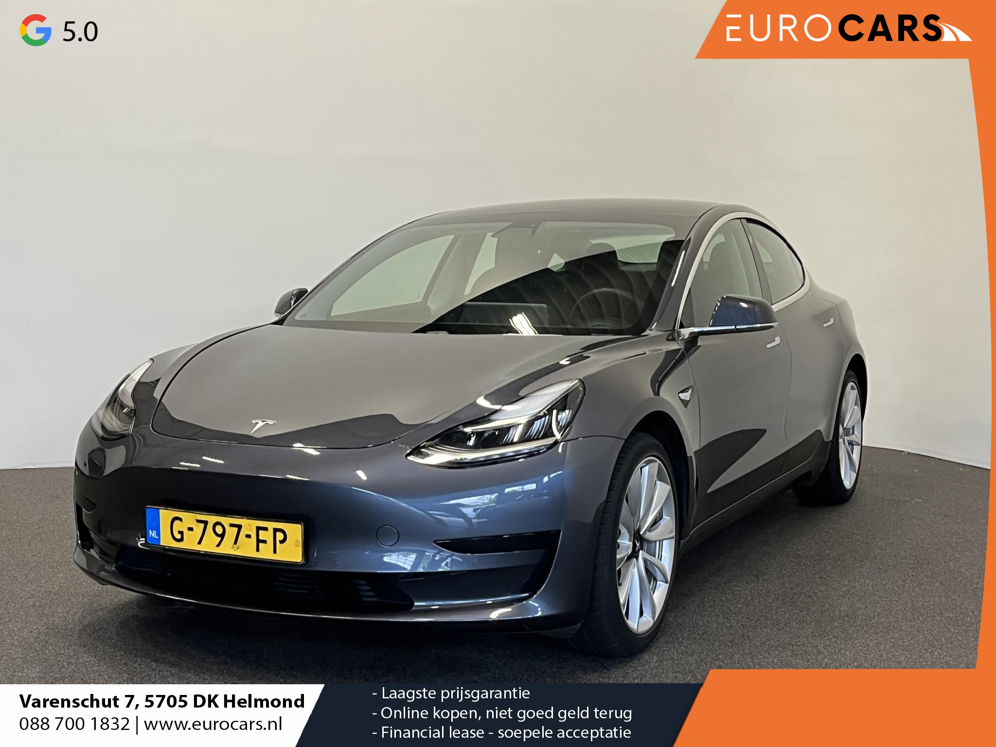 Tesla Model 3 Standard RWD Plus 60 kWh Autopilot Navi Full LED Leder Panoramadak 19" Sport Wheels PDC VA + Camera Slechts 37000 km!