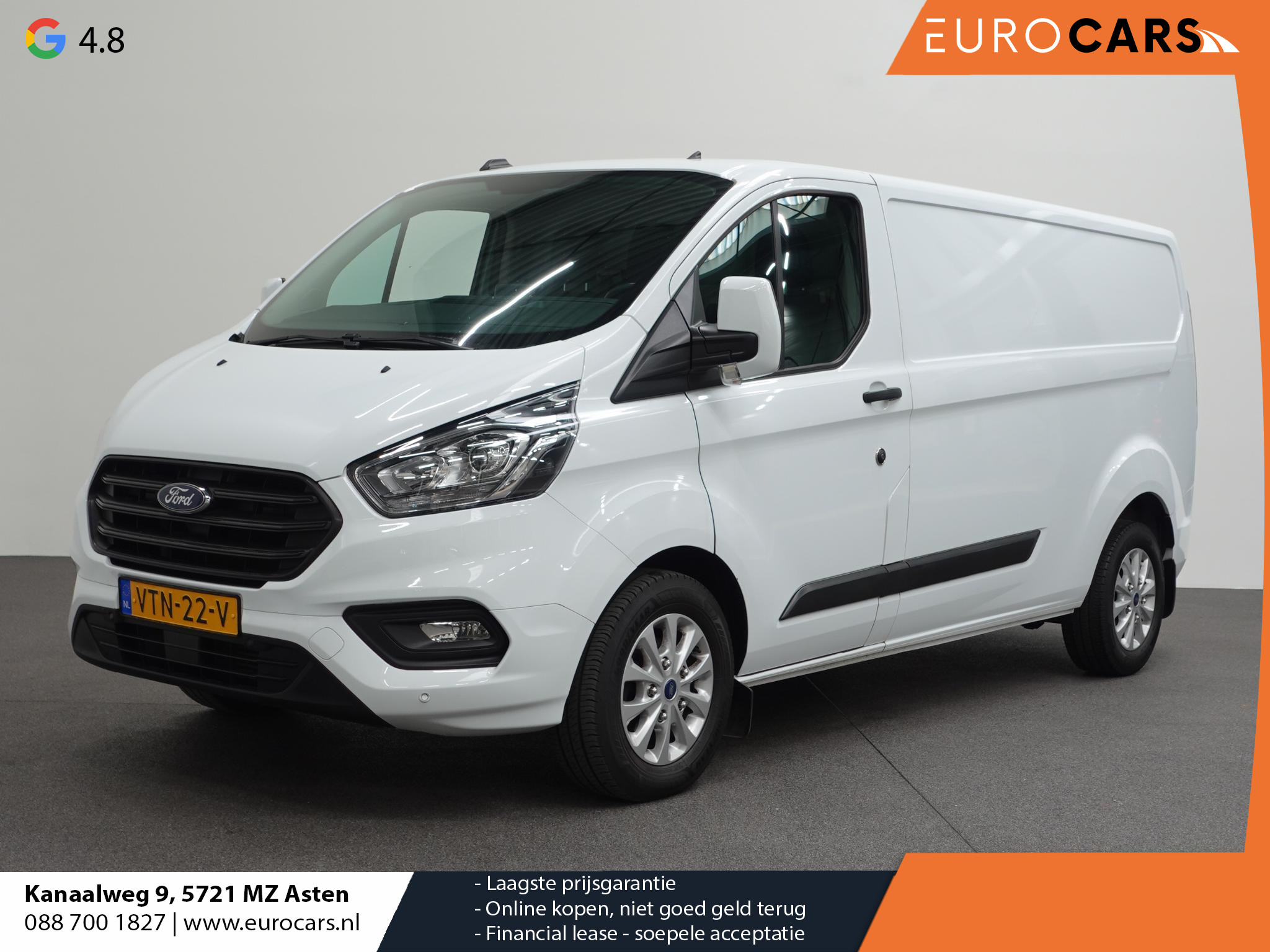 Ford Transit Custom 300 2.0 TDCI L2H1 Trend Automaat Airco Navi Bluetooth 3-Zits Camera Trekhaak Camera