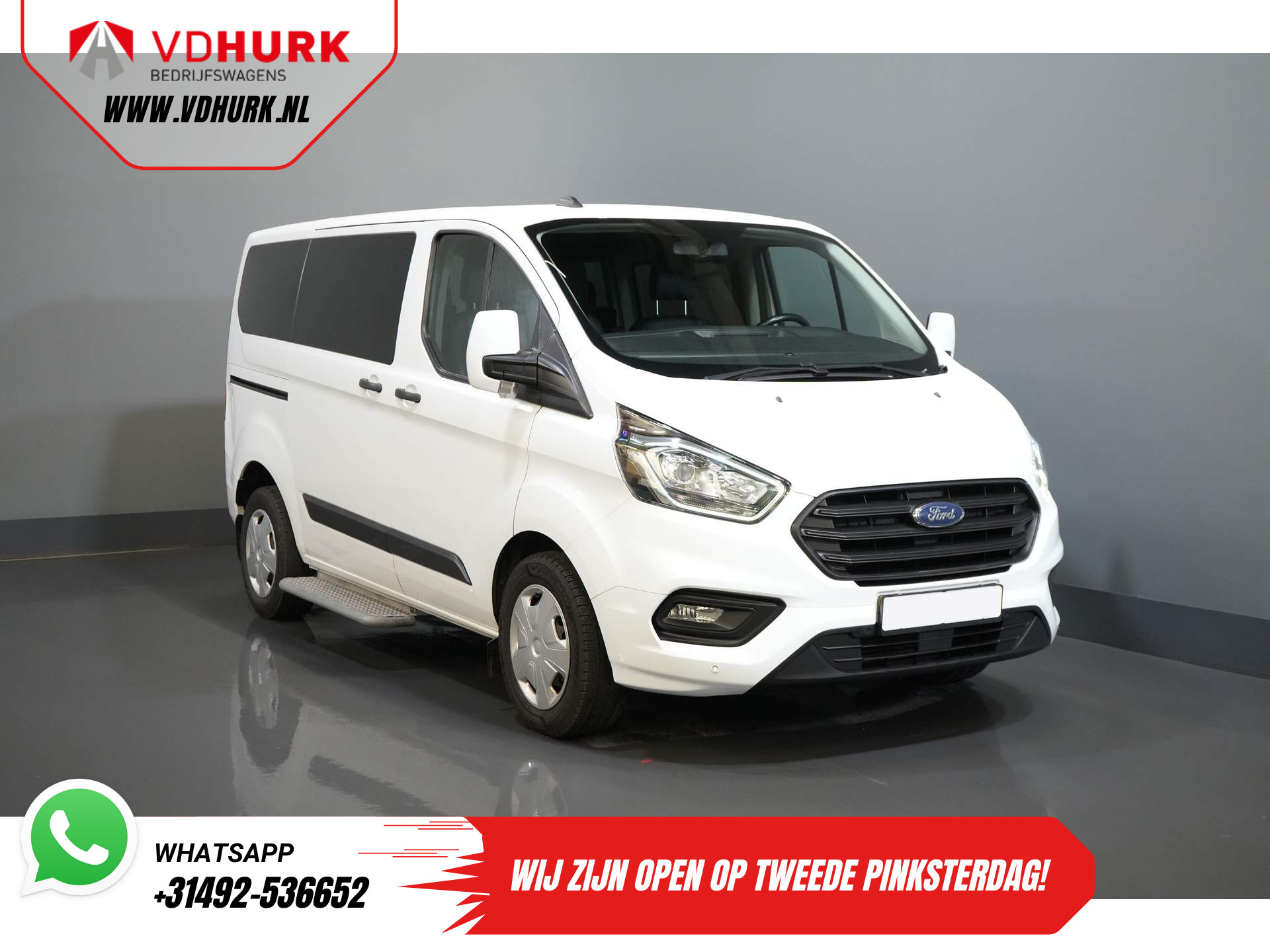 Ford Transit Custom Tourneo 2.0 TDCI € 36000,- incl. BTW/BPM Trend Combi/ Kombi/ 9 Persoons/ 9 P/ Cruise/ PDC/ Airco