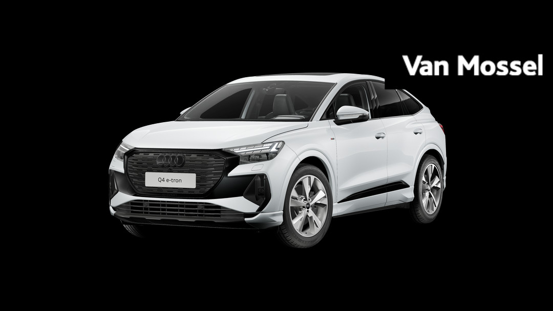 Audi Q4 e-tron Sportback 45 S Edition 82 kWh S-line | Navigatie | Apple Carplay | Camera | Sportstoelen | Stoelverwarming | Audi Sound System | Lichtmetalen velgen | Optiek zwart plus | Warmtepomp | Glazen panoramdak | Getinte ramen |