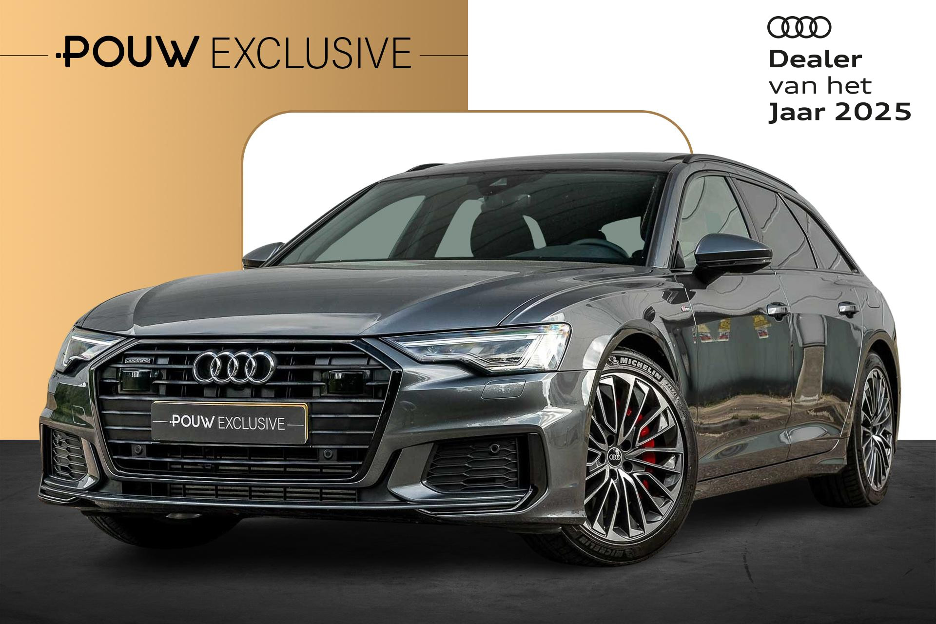 Audi A6 Avant 55 TFSIe 367pk PHEV Quattro Pro Line S Competition | Panoramadak | Keyless | Adaptive Cruise | Optiek Zwart | Matrix LED