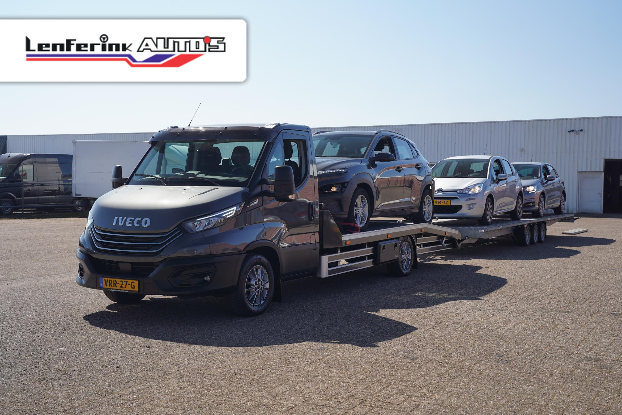 Iveco Daily 35S18 180 pk Aut. Autotransporter met Aanhanger 3-Lader, Adapt. Cruise, Navi, Luchtvering, 16" LMV, Zonneklep
