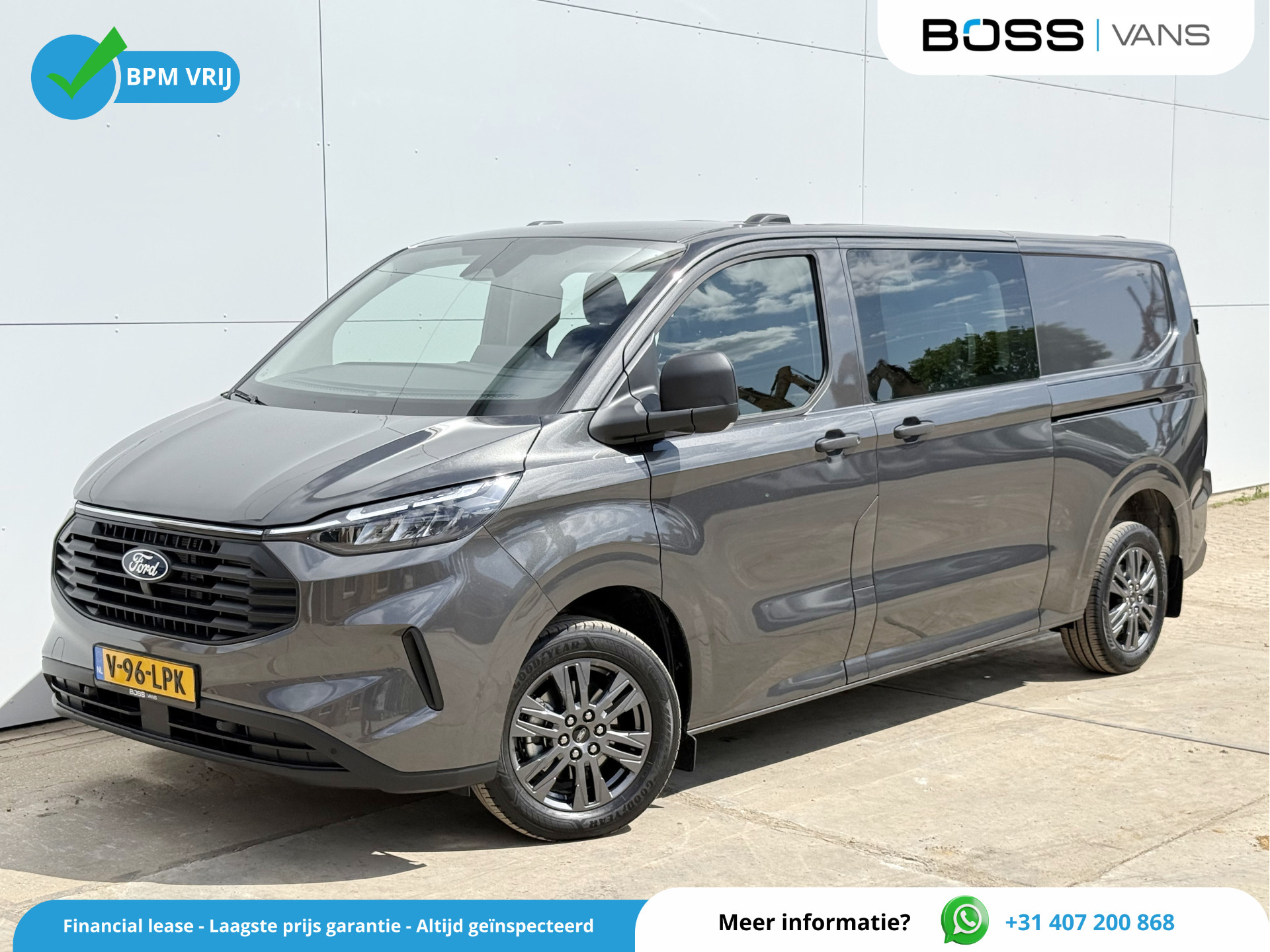 Ford Transit Custom 2.0 TDCI 136pk L2H1 Dubbele Cabine Dubbele Schuif Adaptieve Cruise Control Carplay Camera Parkeersensoren voor achter BPM VRIJ