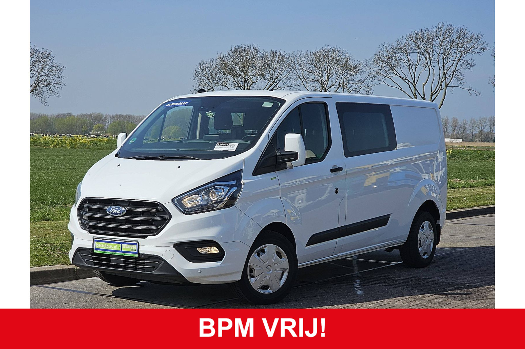 Ford Transit 2.0 L2H1 Dubbel Cabine Navi Camera ACC Automaat Pdc 1e Eigenaar Euro6!