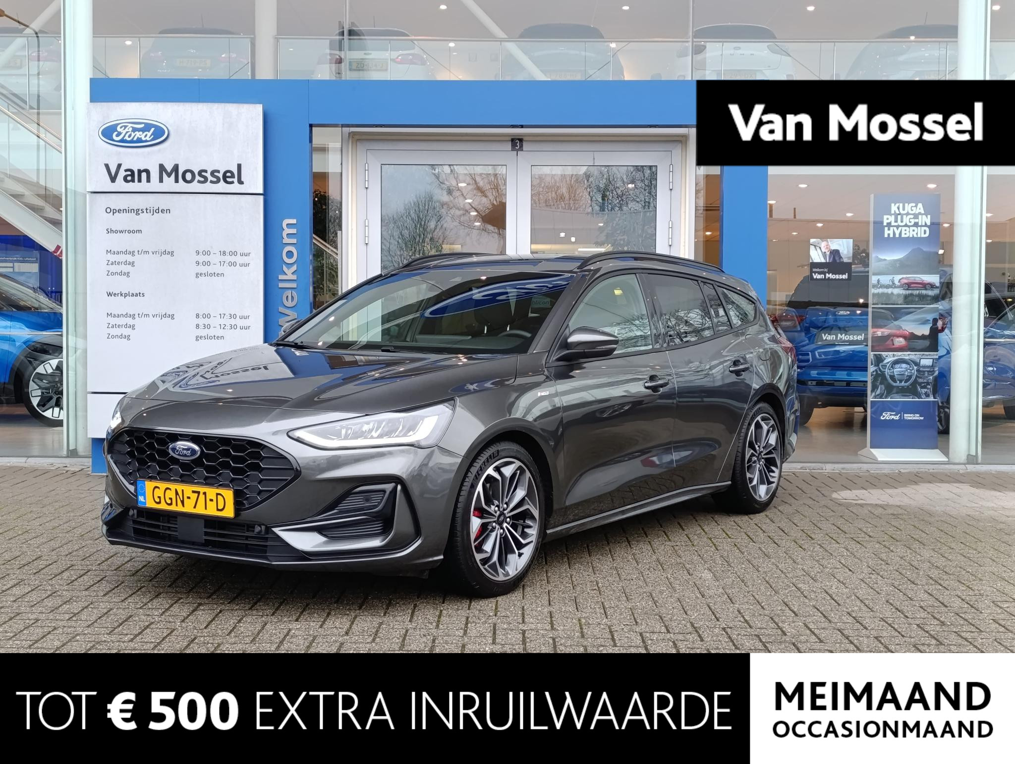 Ford Focus Wagon 1.0 EcoBoost Hybrid ST Line X | Leder | Elektrische Achterklep | 18-Inch
