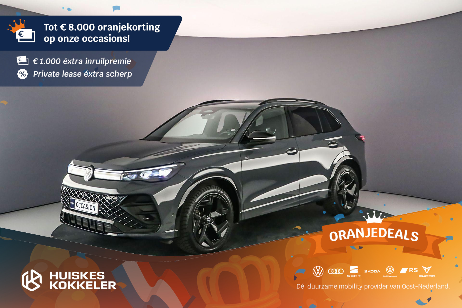 Volkswagen Tiguan R-Line Edition 1.5 eTSI 150pk DSG Automaat Black Style, Adaptive cruise control, Elektrische achterklep, LED matrix koplampen, Navigatie, 360 camera, Parkeer assistent