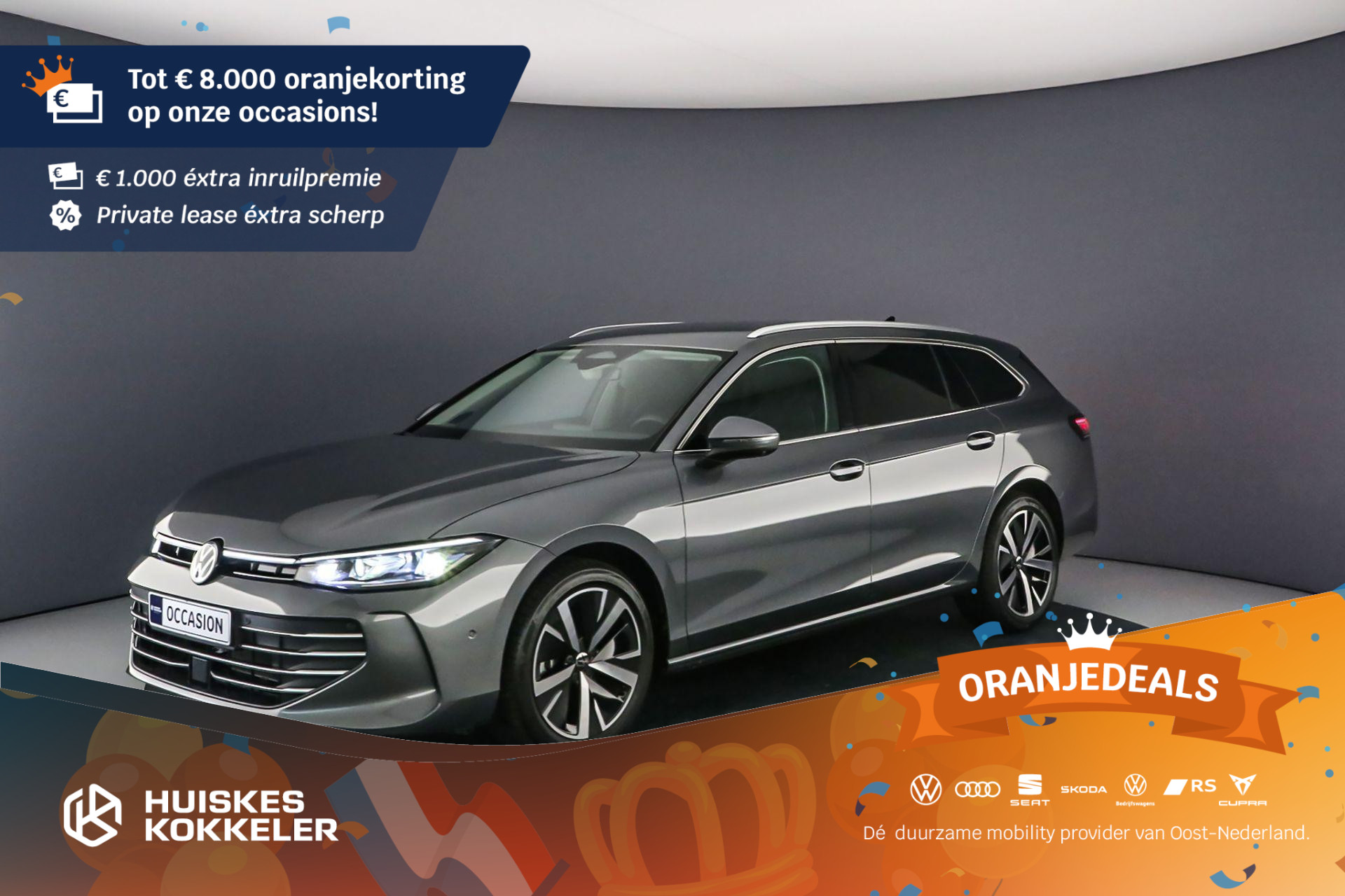 Volkswagen Passat Variant Business 1.5 eTSI 150pk DSG Automaat Trekhaak, Adaptive cruise control, Harman Kardon audio, LED matrix koplampen, Navigatie, Achteruitrijcamera, Elektrische achterklep