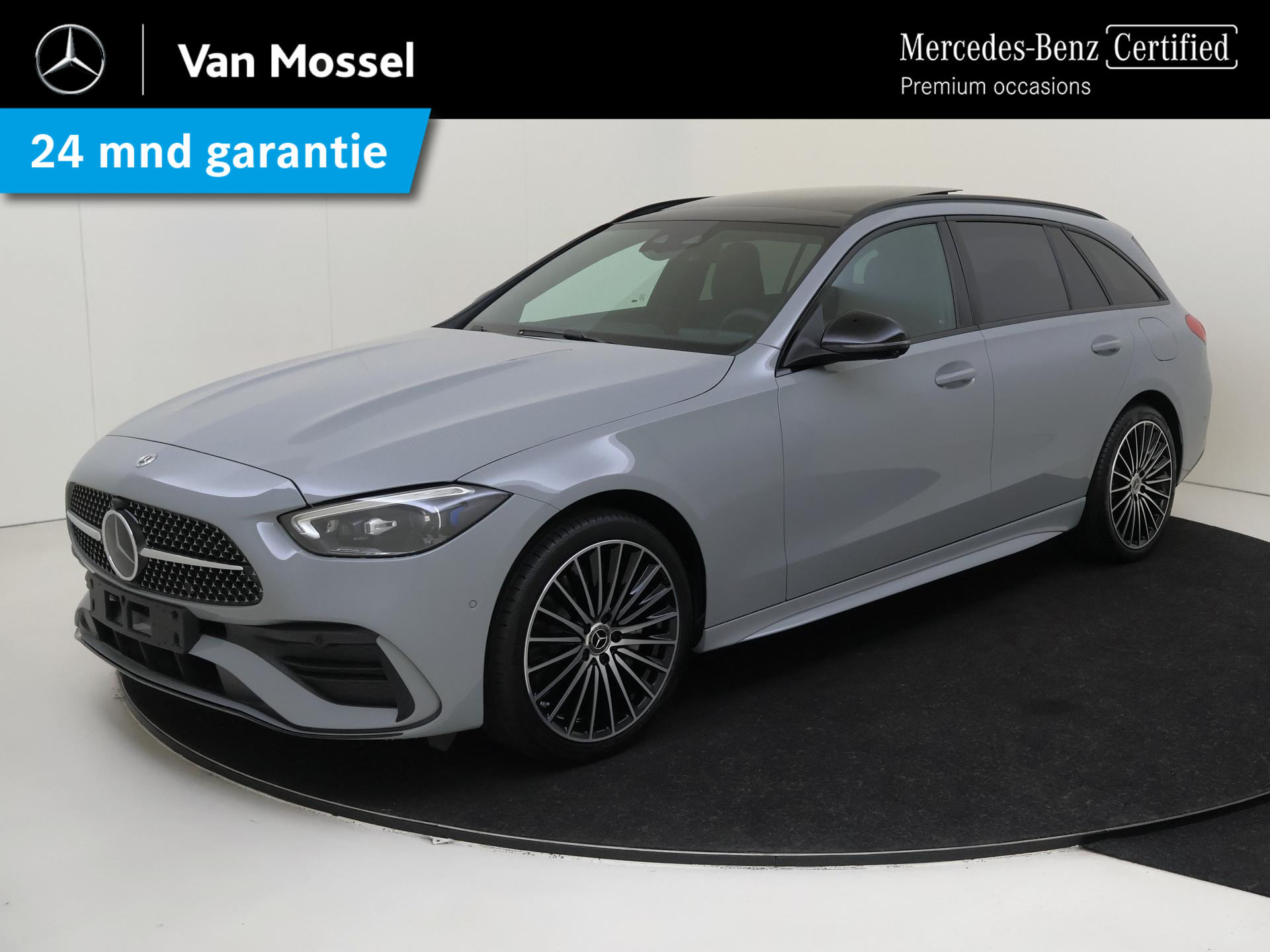 Mercedes-Benz C-Klasse Estate 300 e Star Edition AMG Line Plus Aug. beschikbaar / Alpine Grey /Panoramadak / Rijassistentiepakket / Elek. Trekhaak /19 Inch