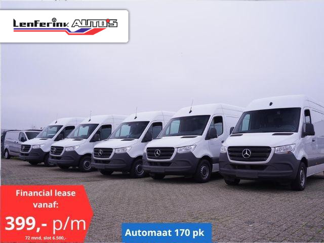 Mercedes-Benz Sprinter 317 CDI 170 pk Aut. L2H2 Navi va 399,- p/m Camera, Apple Carplay, PDC V+A, Laadruimte Pakket, 3-Zits