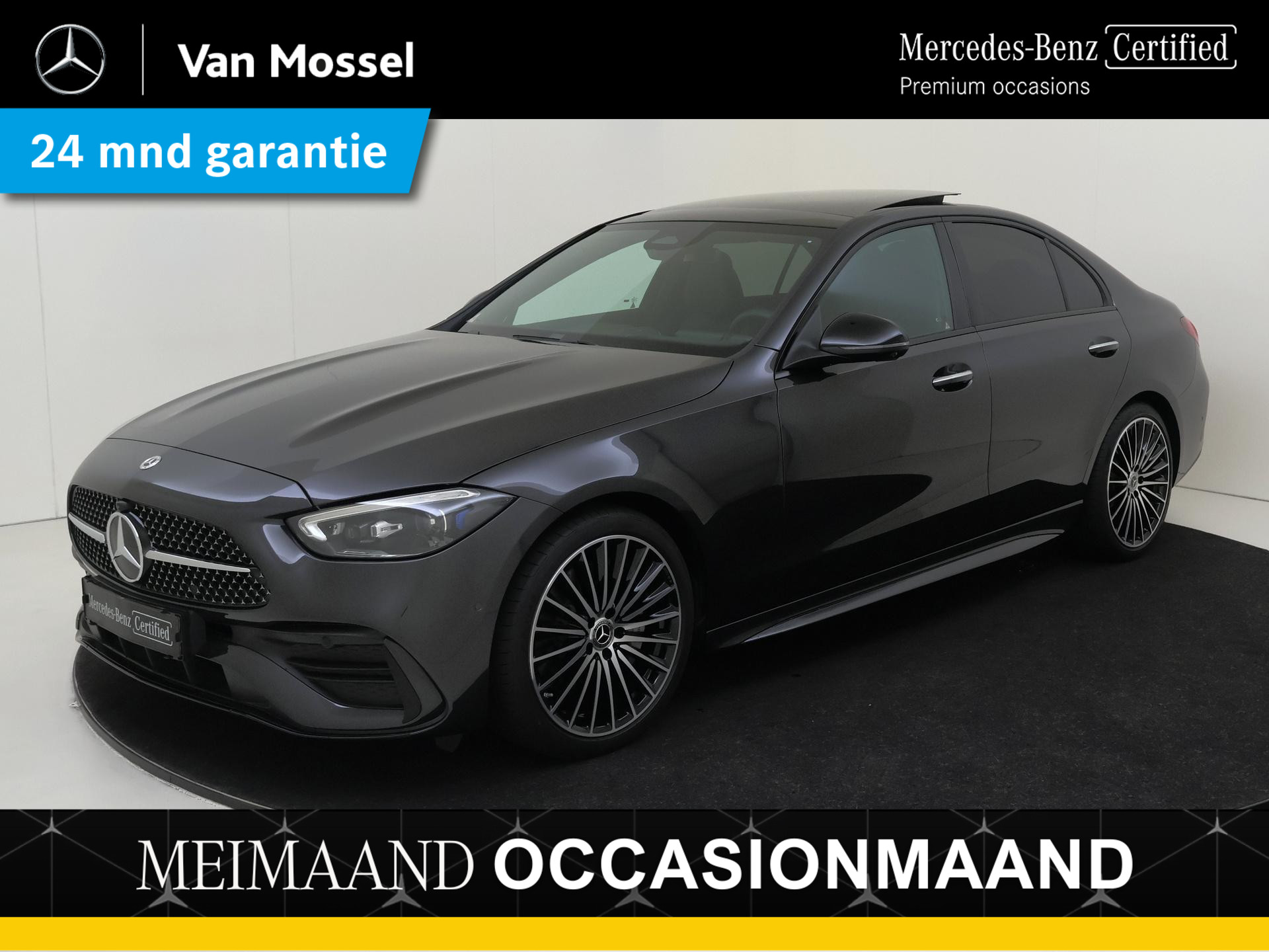 Mercedes-Benz C-Klasse 300 AMG Line Premium Plus/ Panoramadak/ HUD/ Burmester /Massage stoelen /19 Inch