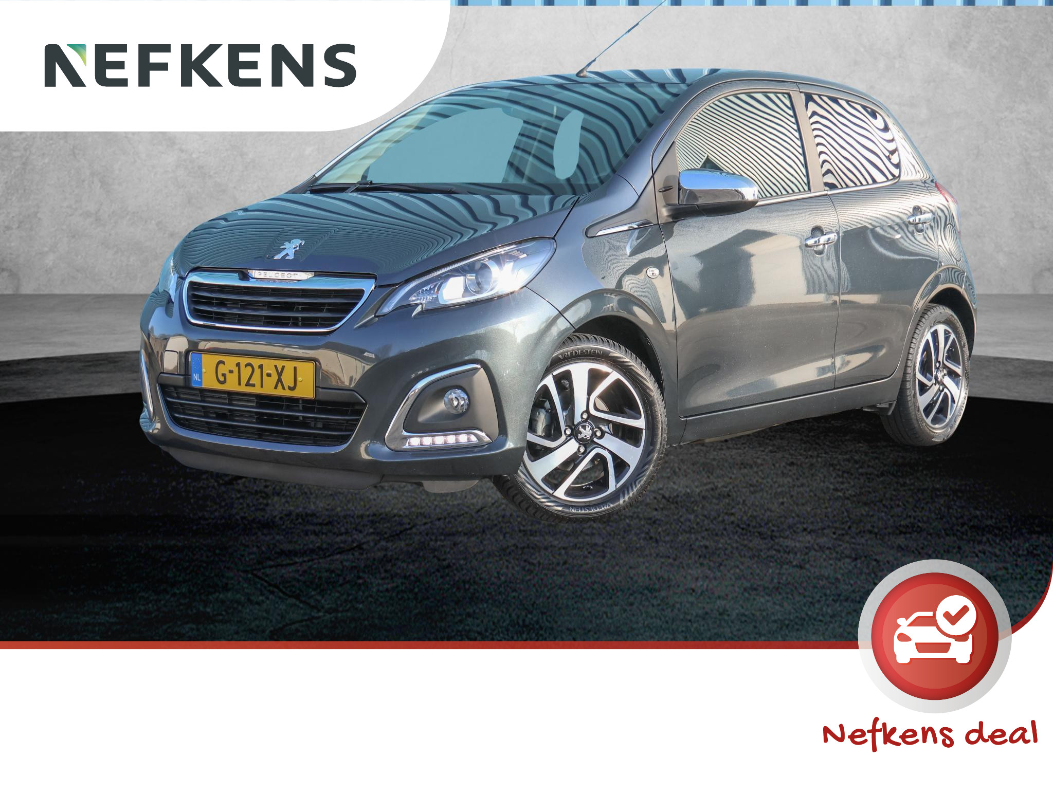 Peugeot 108 1.0 72 PK Allure | AppleCarplay/AndroidAuto | Airco | Bluetooth | LED | Start/Stop Systeem | Buitenspiegels elektrisch verstel -en verwarmbaar | 15"LMV |