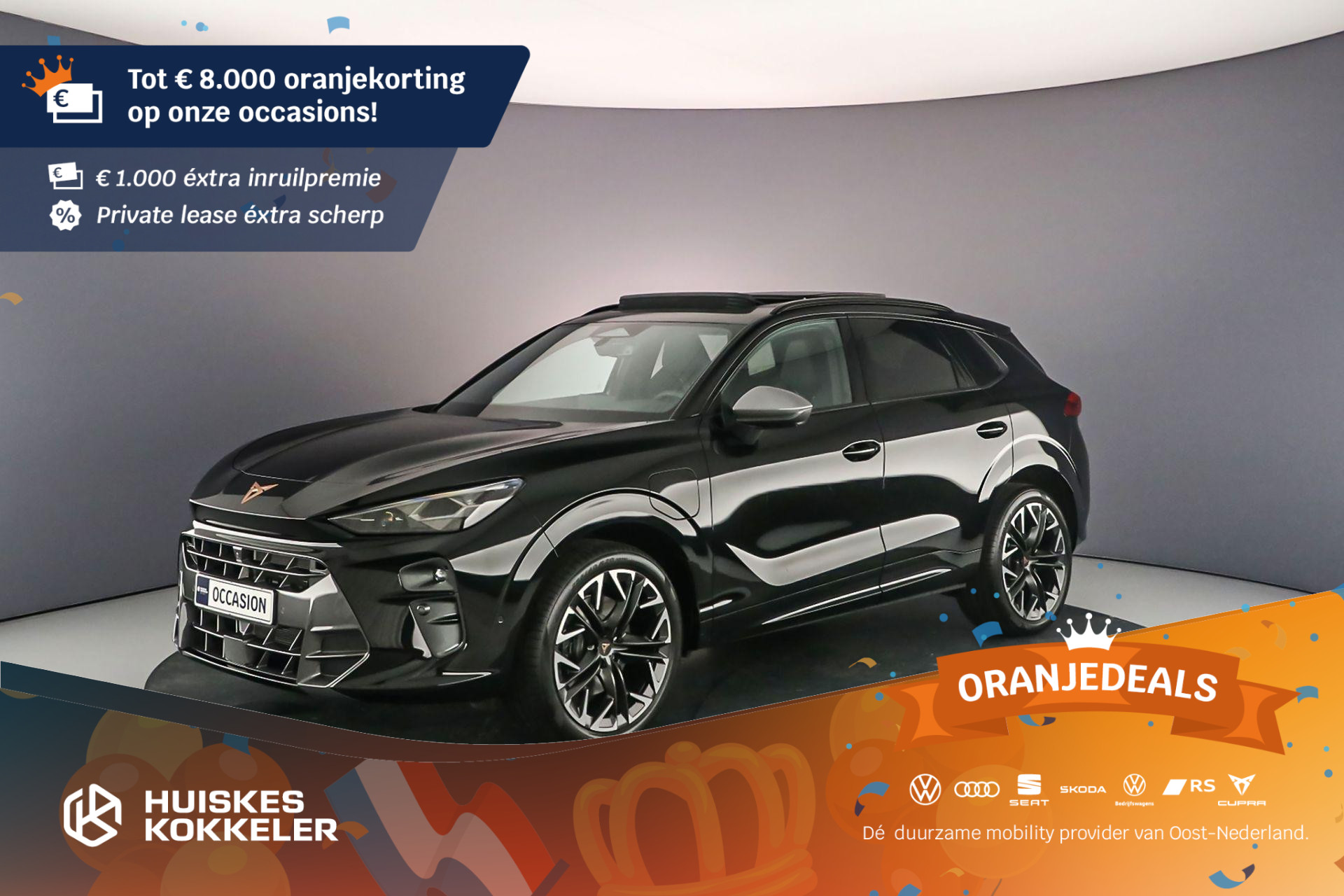 CUPRA Terramar VZ Performance 1.5 TSI e-Hybrid 272pk DSG Automaat Trekhaak, Panoramadak, Adaptive cruise control, 360 camera, Elektrische achterklep, Achteruitrijcamera, Sennheiser audio, Navigatie