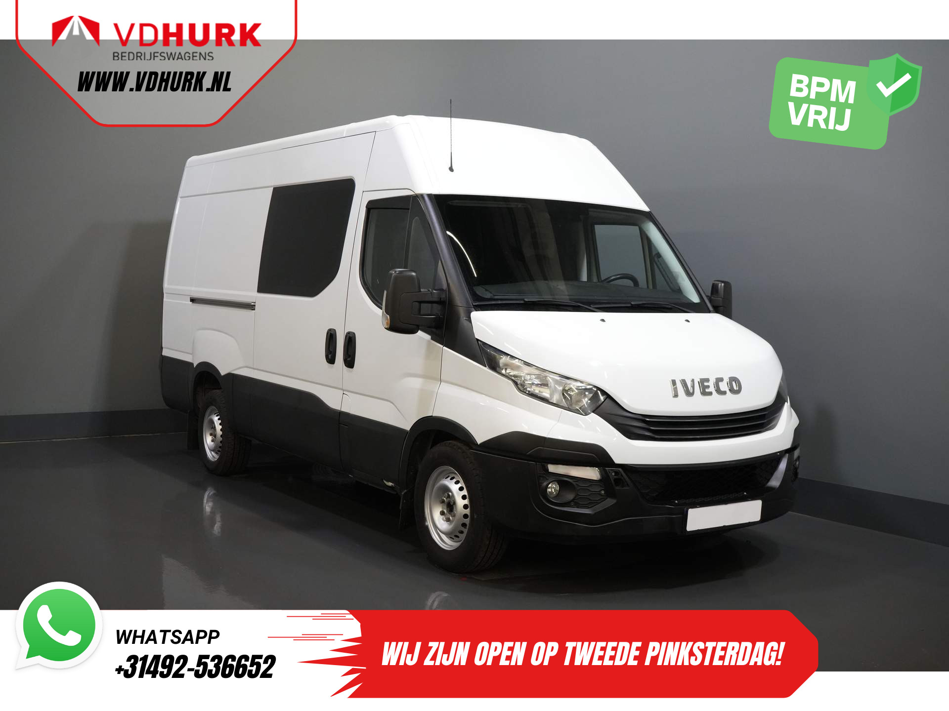 Iveco Daily 35S16V 2.3 L3H2 155 pk Aut. DC Dubbel cabine BPM VRIJ! 3.5T trekverm./ Climate/ Cruise/ Camera/ Trekhaak