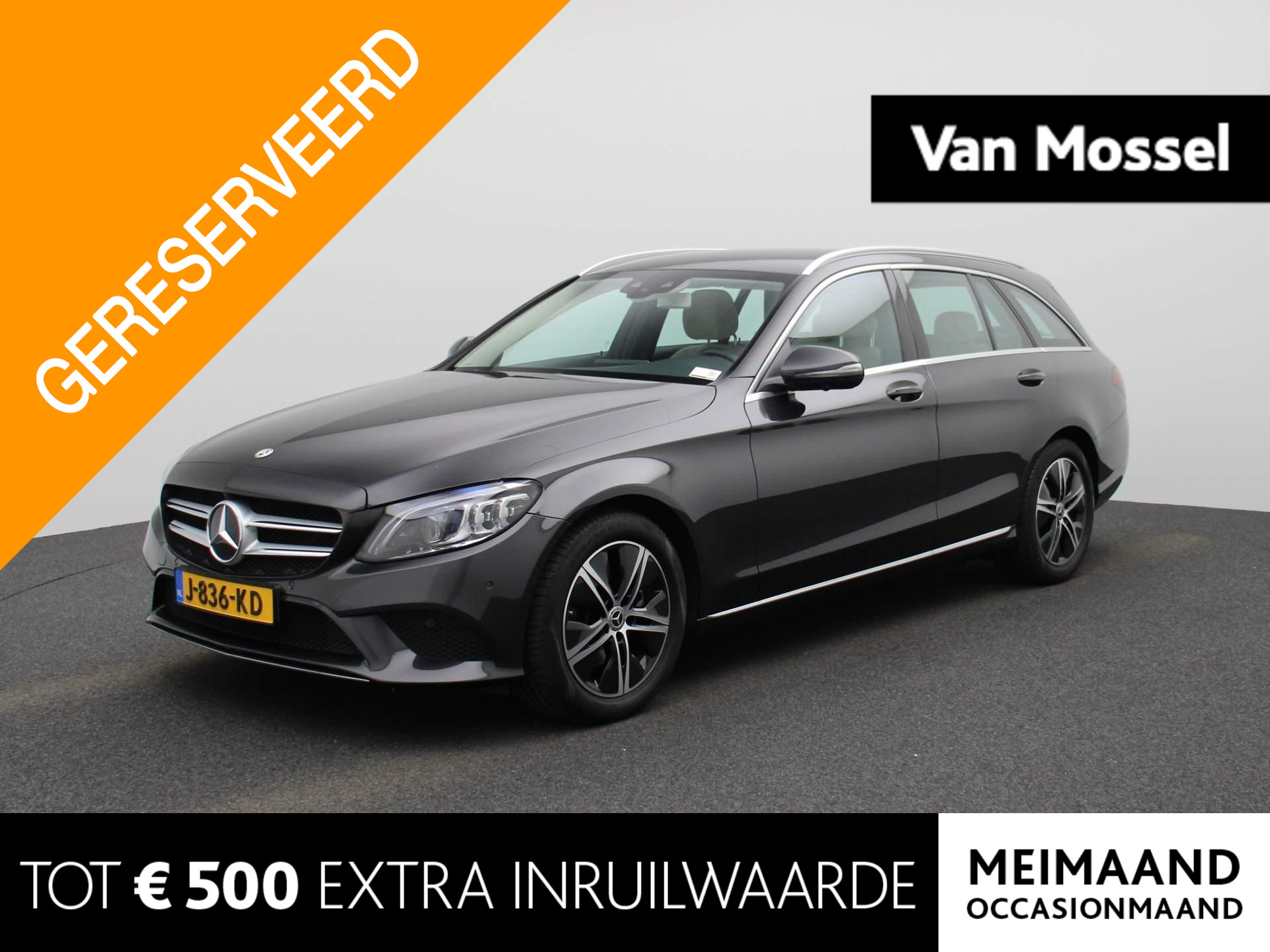 Mercedes-Benz C-Klasse Estate 200 Business Solution AMG | Leder | Parkeersensoren | Achteruitrijcamera | Stoelverwarming |