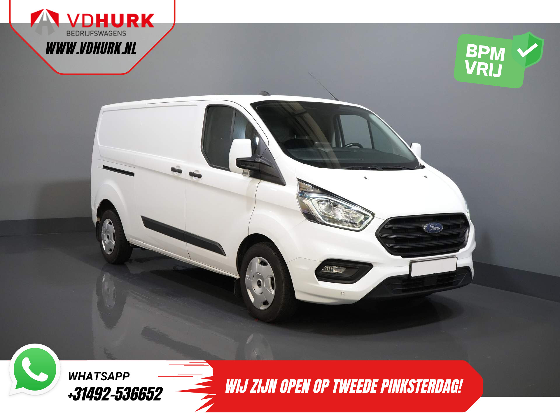 Ford Transit Custom 340 2.0 TDCI 130 pk L2 Trend 1.404kg Laadverm./ 2.8t Trekverm./ Carplay/ Navi/ PDC/ Cruise/ Airco