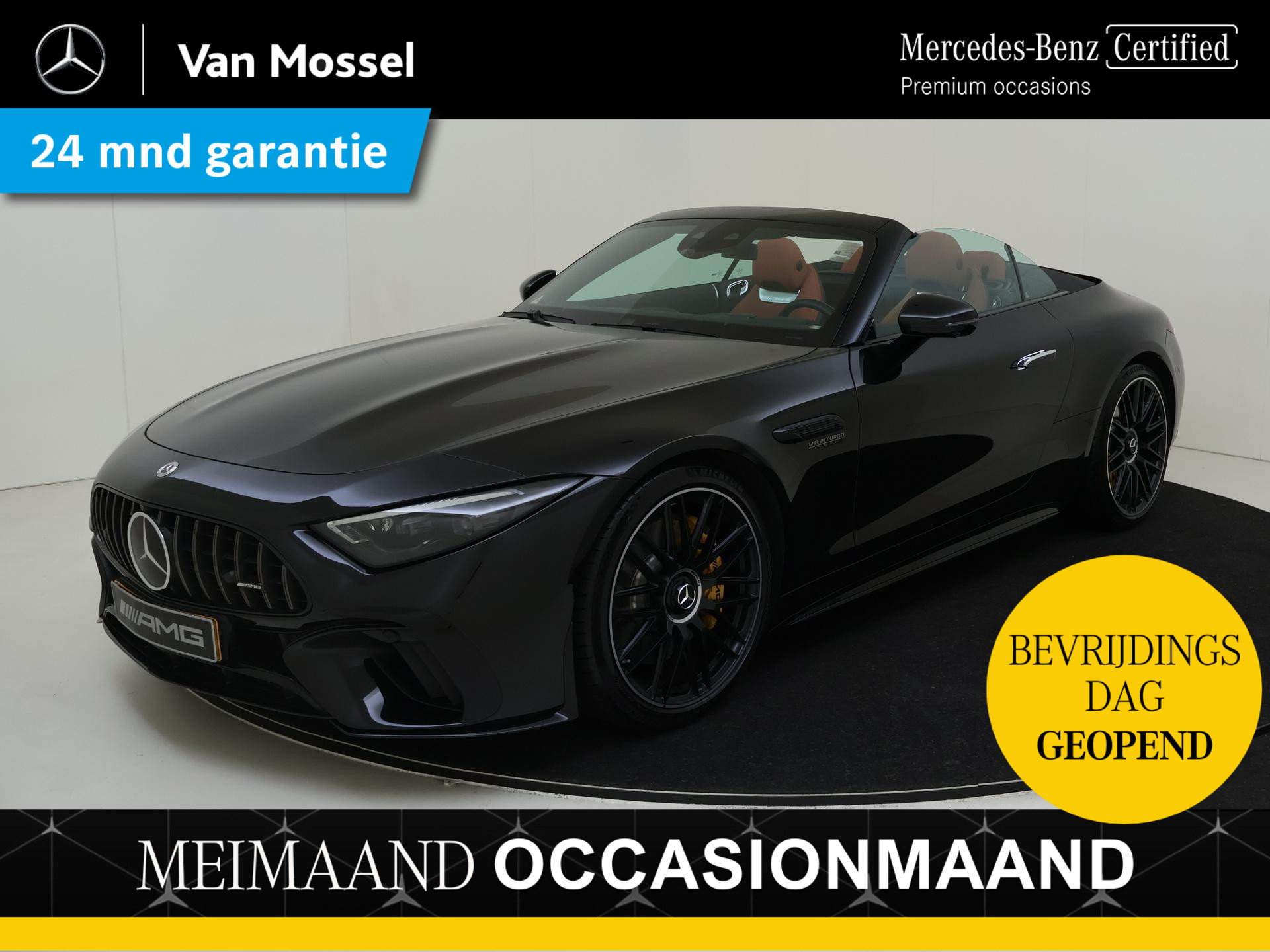 Mercedes-Benz SL 63 AMG 4MATIC+ Roadster Mercedes-Benz SL-klasse Roadster 63 4MATIC+ /Airscarf /Night pakket /Achterasbesturing /21 Inch /NL-auto!