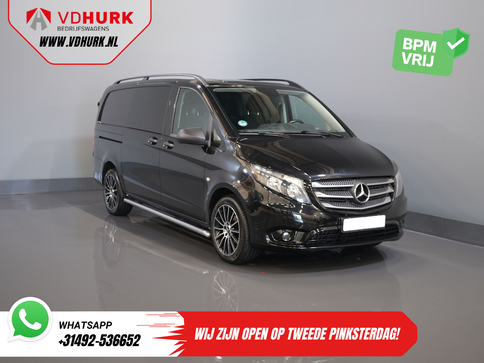 Mercedes-Benz Vito 114 CDI Aut. L2 DC Dubbel Cabine BPM VRIJ! 2.8t Trekverm./ Navi/ Climate/ Camera/ PDC/ LMV/ Cruise/ Trekhaak