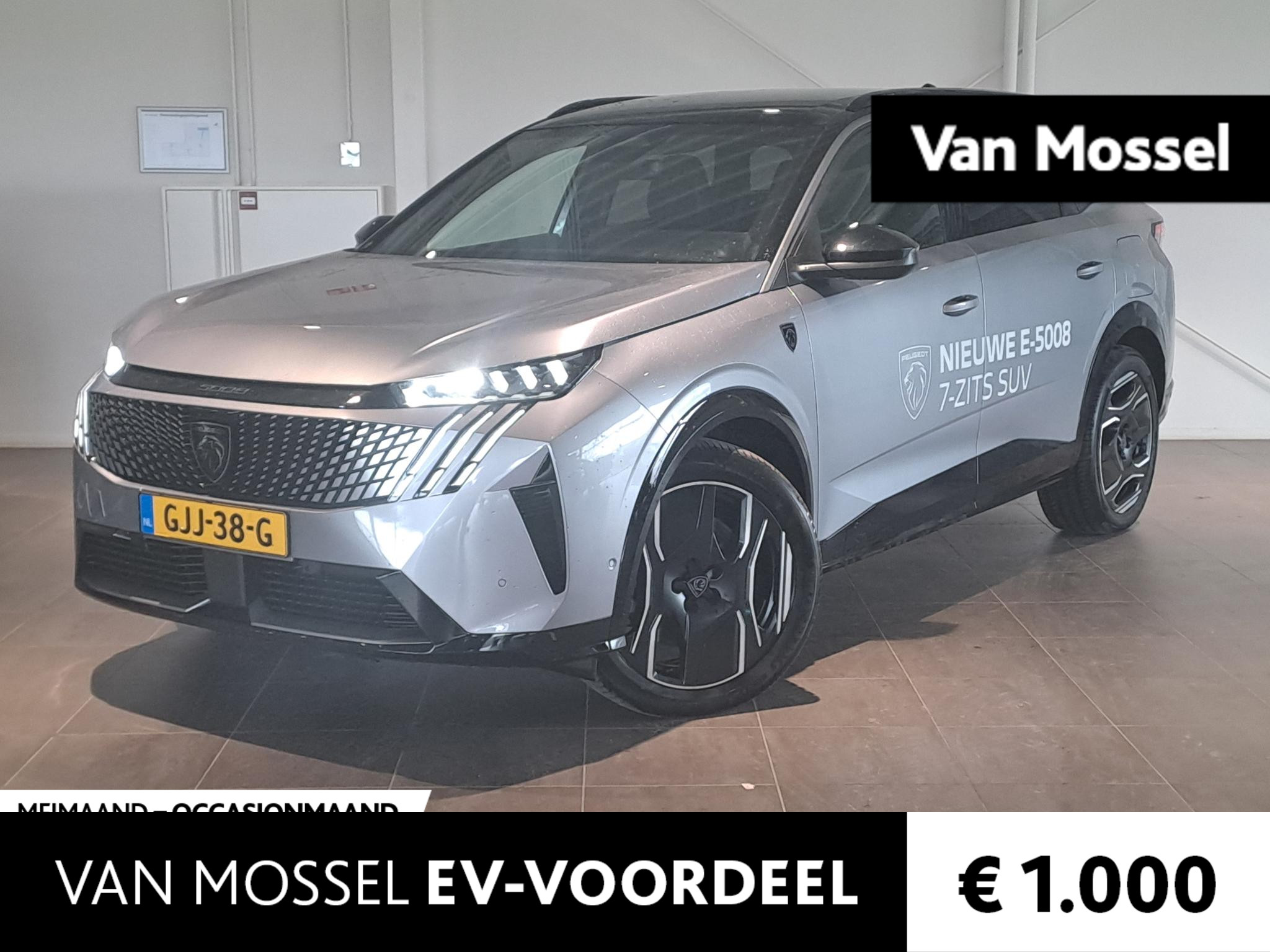 Peugeot e-5008 GT 73 kWh | Alcantara bekleding | Elektrisch verstelbare stoelen/massage functie | Stoelverwarming| Adaptieve Cruise Control | 360 Camera | Navigatie | warmtepomp | Apple Carplay/Android Auto