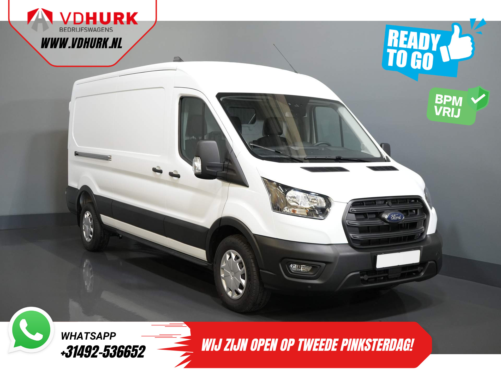 Ford Transit 350 2.0 TDCI 130 pk Aut. L3H2 Trend BPM VRIJ/ Cruise/ PDC V+A/ DAB/ Airco