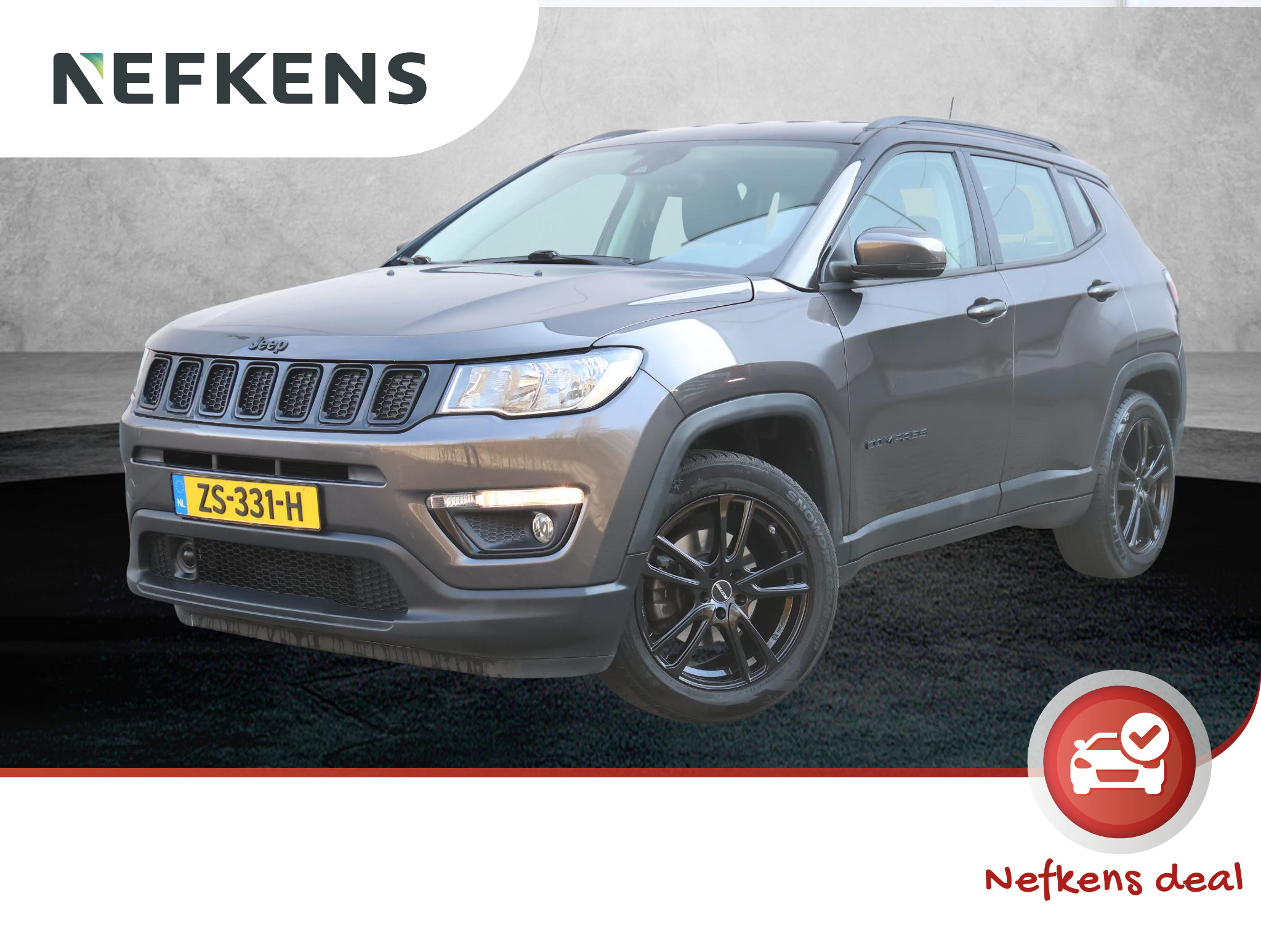 Jeep Compass 140pk MultiAir Night Eagle | 1ste eigenaar | Halfleer | Achteruitrijcamera | Climate | Apple Carplay/Android Auto | 18" LMV