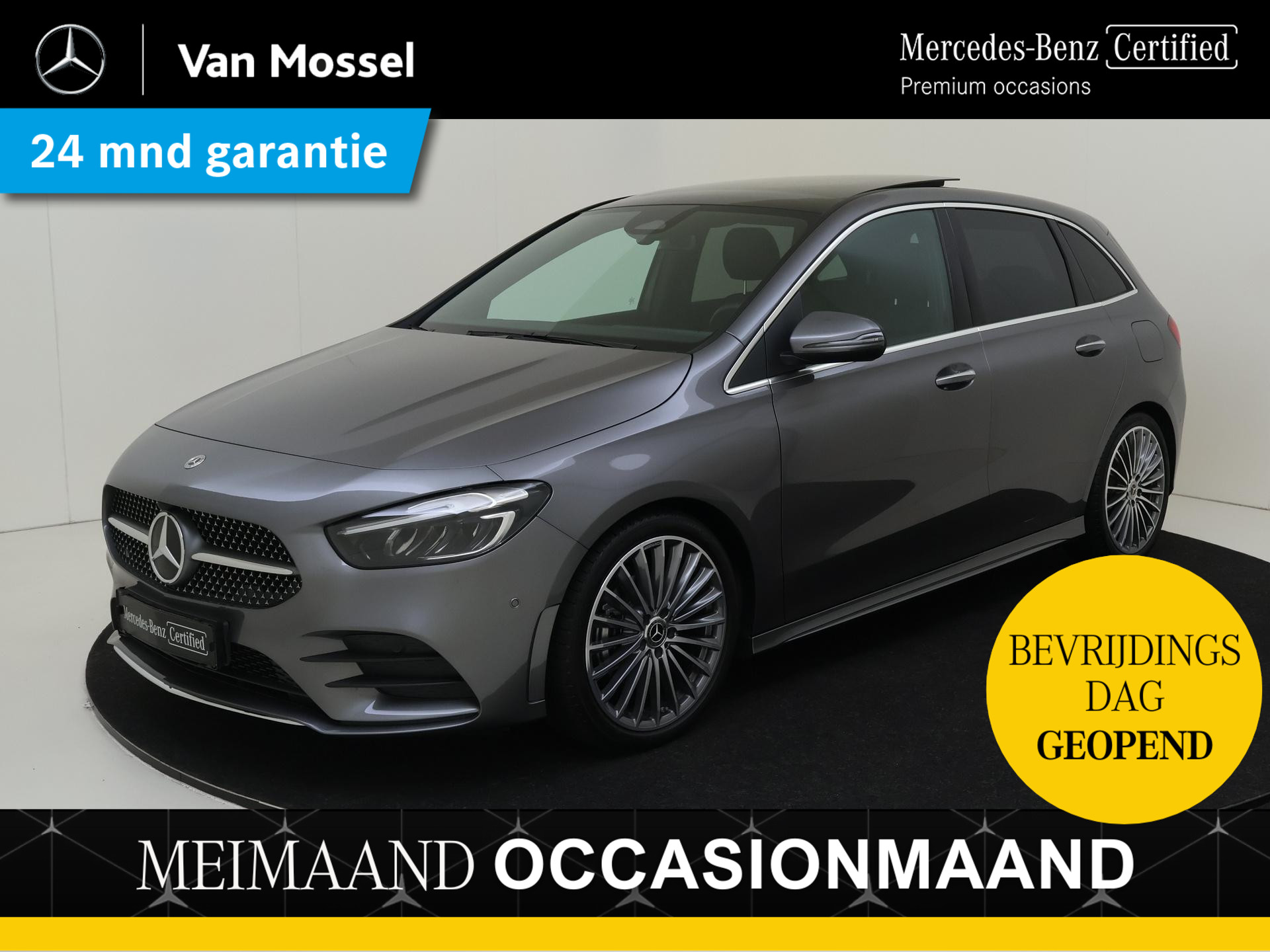 Mercedes-Benz B-Klasse 180 AMG Line / Pano / 19'' Multispaak / Privacy Glass / Parkeer Camera /