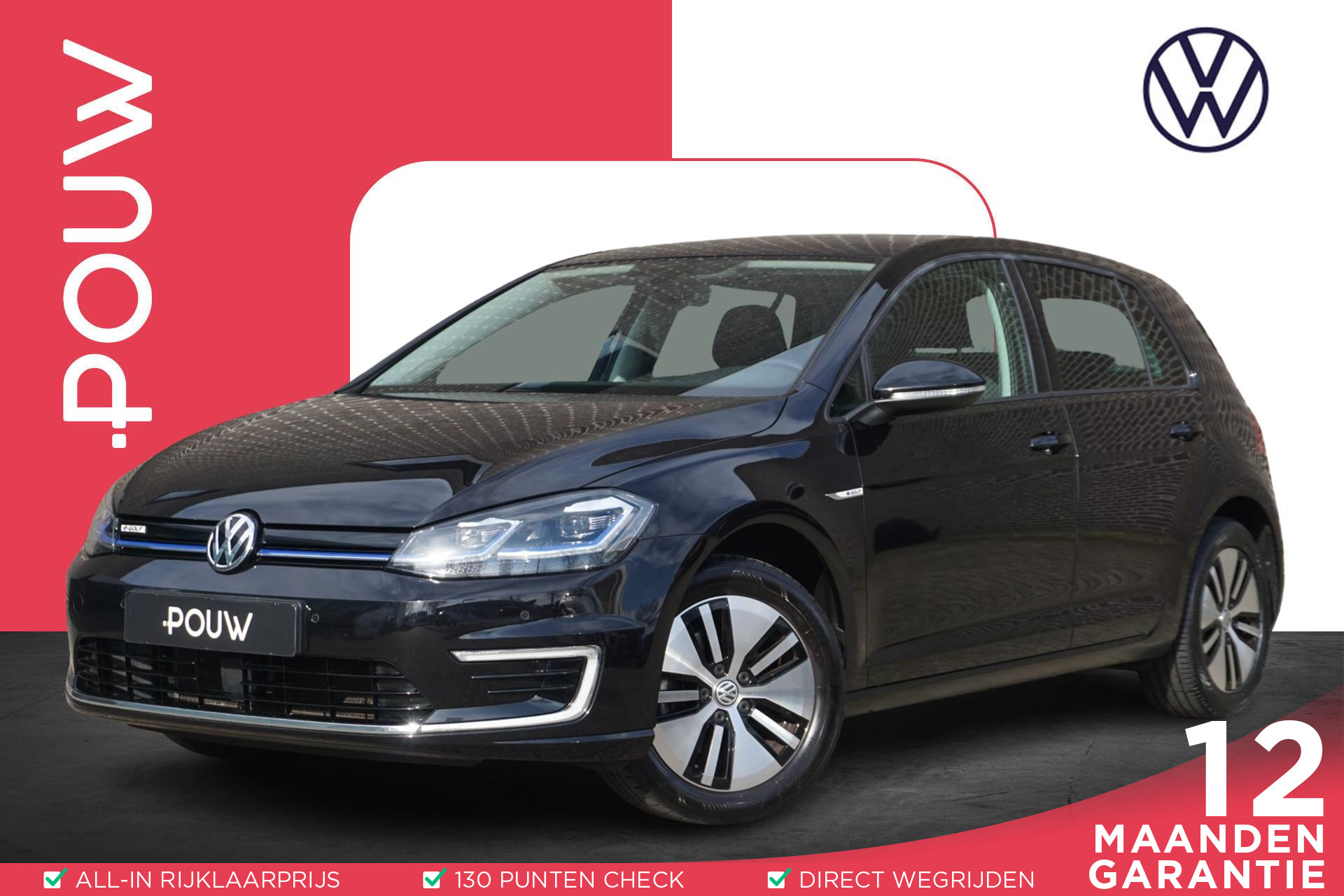 Volkswagen e-Golf 136pk E-DITION | SoH 95% | Parkeersensoren Voor & Achter | Navigatie