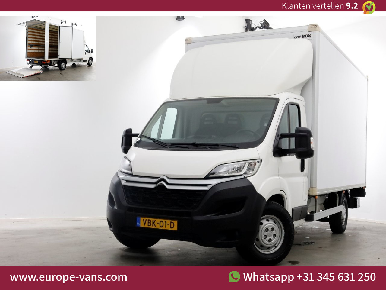 Citroën Jumper 35 2.0 BlueHDI 164pk E6 XXL Bakwagen met laadklep L445/H233 08-2019