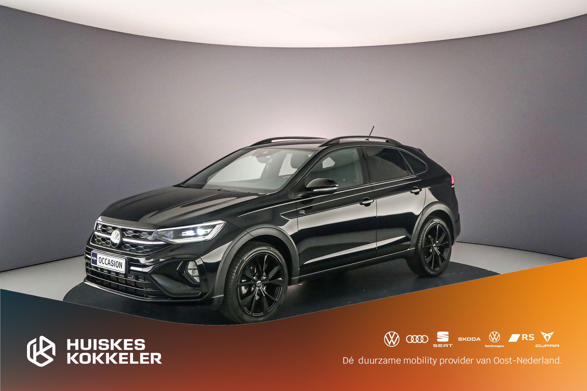 Volkswagen Taigo R-Line Business 1.0 TSI 110pk DSG Automaat Black style, Adaptive cruise control, LED matrix koplampen, Navigatie, Stoelverwarming, Parkeersensoren