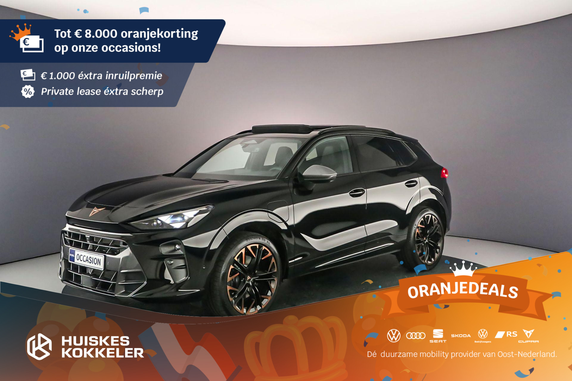 CUPRA Terramar VZ Performance 1.5 TSI e-Hybrid 272pk DSG Automaat Panoramadak, Lederen bekleding, 360 camera, Adaptive cruise control, Trekhaak, Navigatie, Sennheiser Audio, LED matrix verlichting