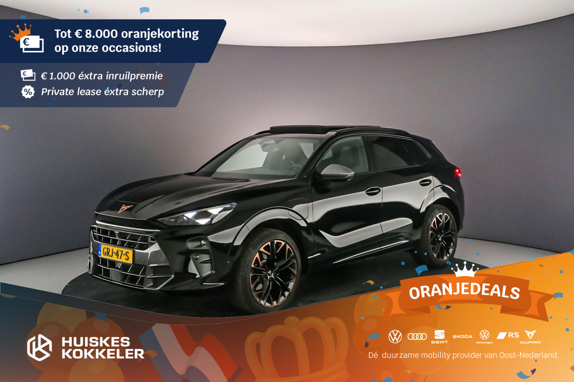 CUPRA Terramar VZ Performance 1.5 TSI e-Hybrid 272pk DSG Automaat Panoramadak, Adaptive cruise control, Navigatie, Elektrische achterklep, 360 camera, Achteruitrijcamera, Stuurwiel verwarmd