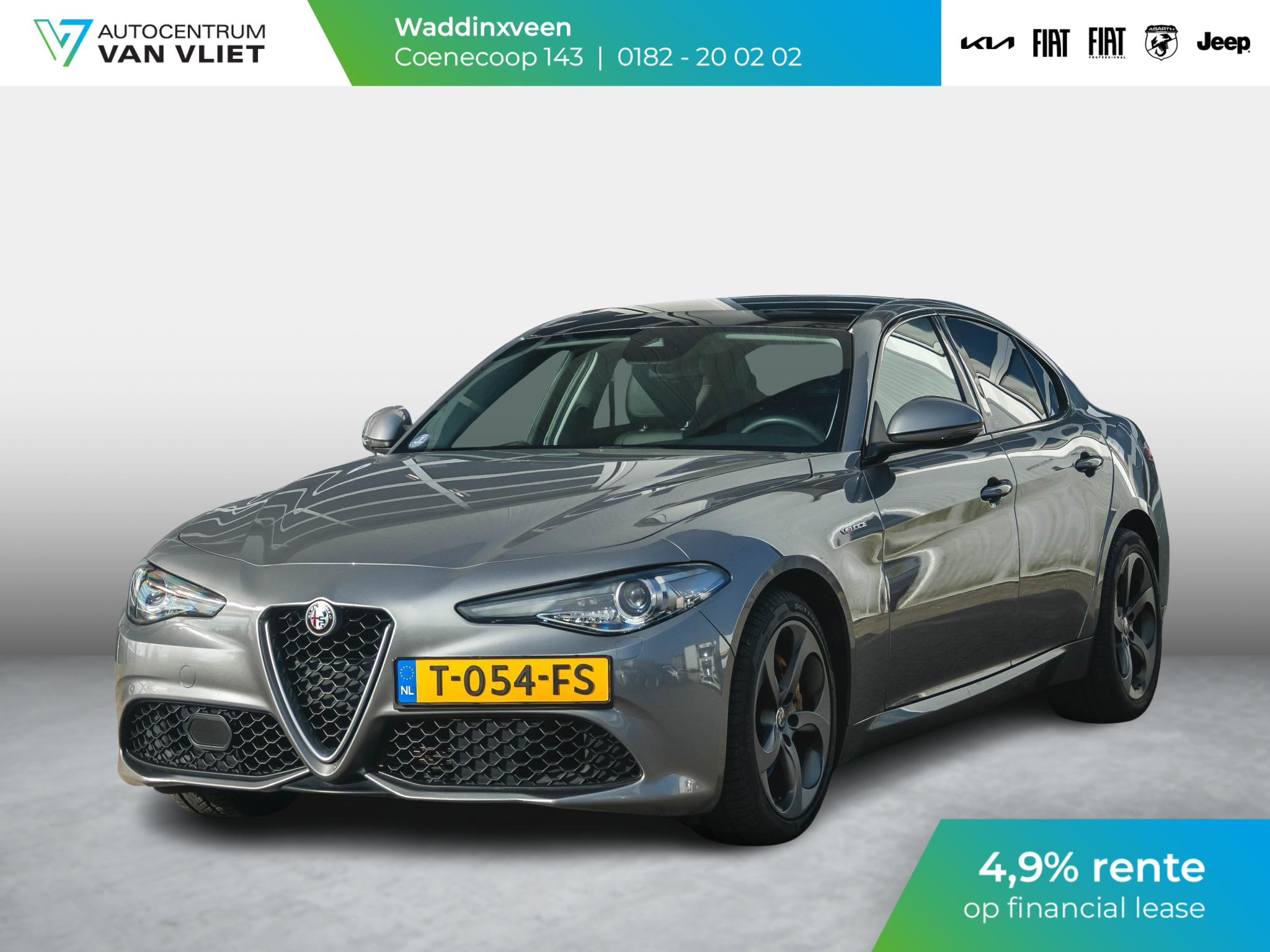 Alfa Romeo Giulia 2.0 Turbo Aut. 280pk AWD Veloce | Schuif/Kanteldak | Stoel- en Stuurverwarming | 18" | Xenon | Flippers