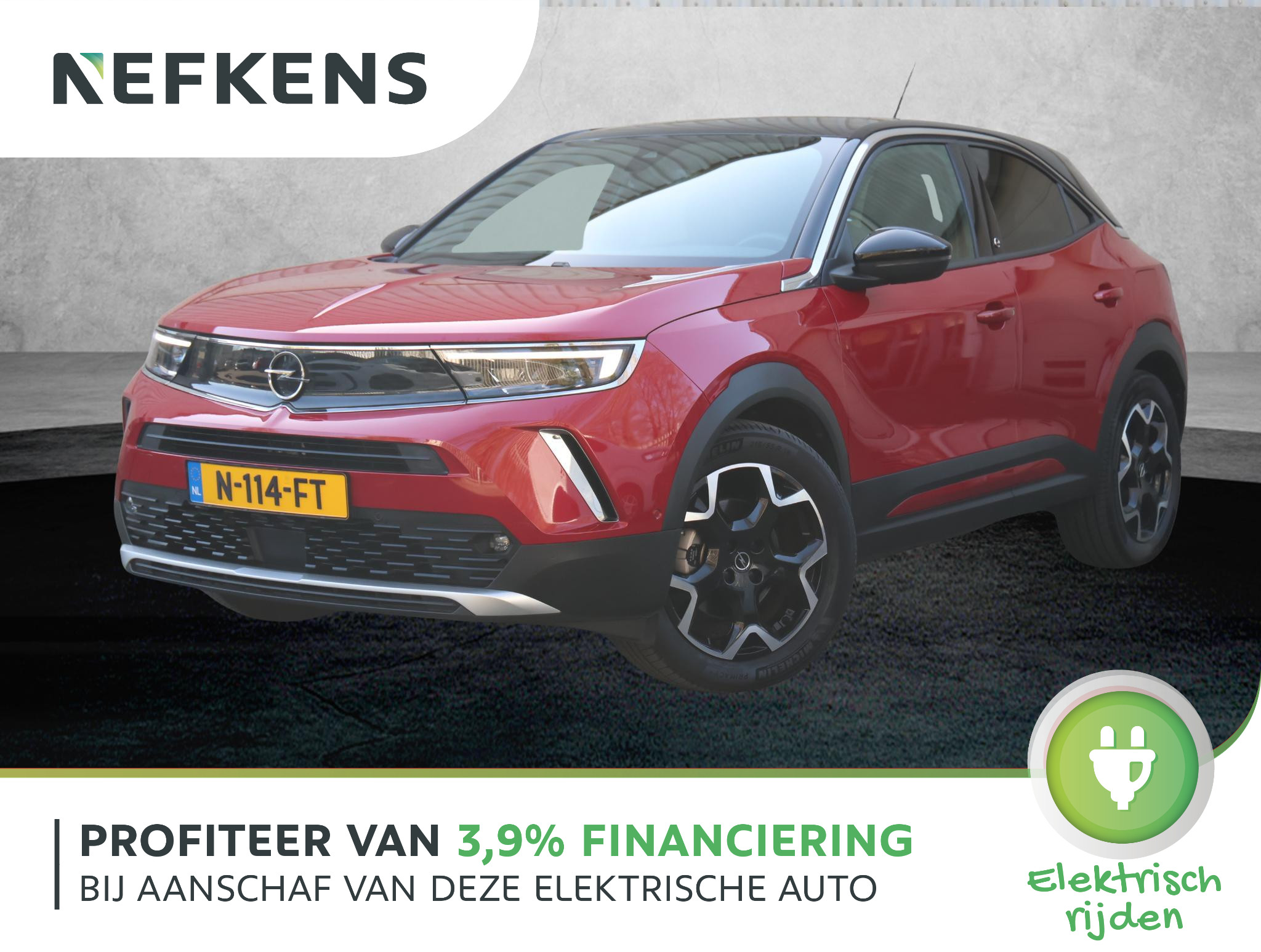Opel Mokka-e Ultimate 50-kWh 3-fase | ACCURAPPORT 97% | 1ste eigenaar | LEER | Winterpakket | Achteruitrijcamera | Climate | LEDMatrix | AppleCarplay | 18" LMV