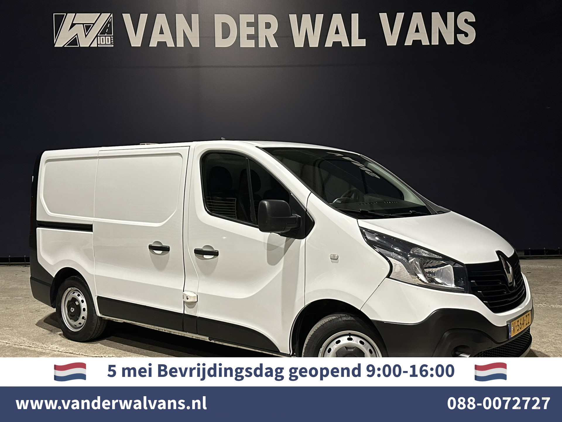 Renault Trafic 1.6 dCi L1H1 inrichting Euro6 Airco | Navigatie | Cruisecontrol | Trekhaak Parkeersensoren, Bijrijdersbank