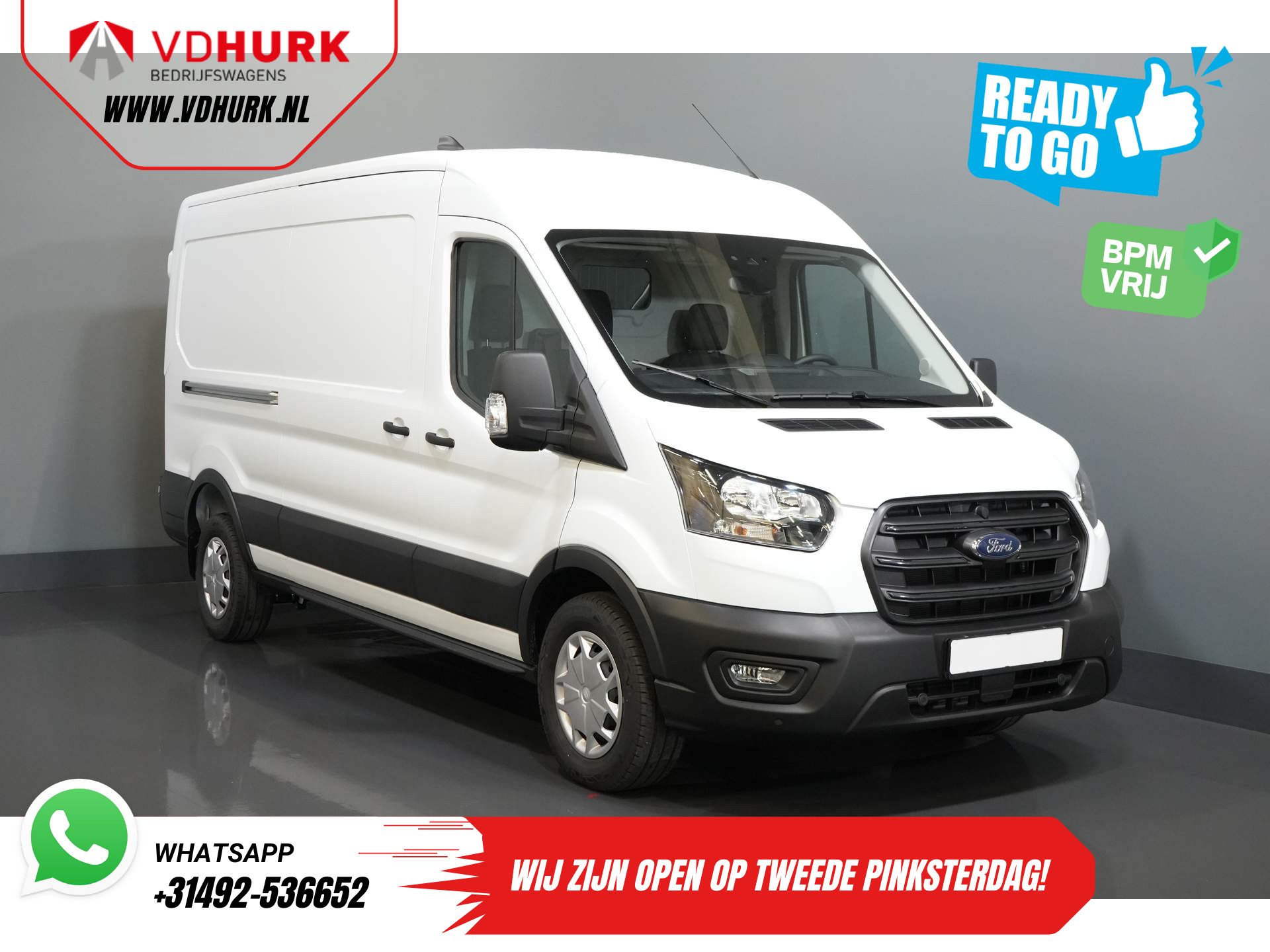 Ford Transit 350 2.0 TDCI 130 pk Aut. L3H2 Trend BPM VRIJ/ Cruise/ PDC V+A/ DAB/ Airco