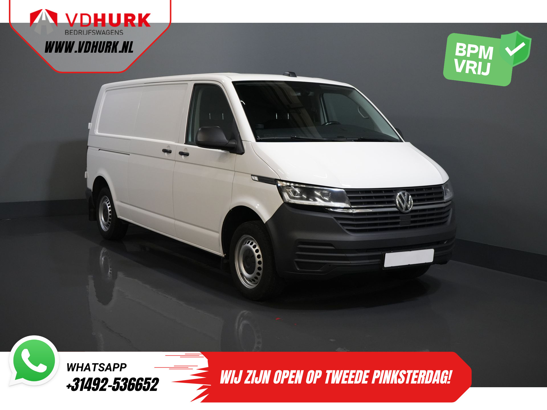 Volkswagen Transporter T6.1 2.0 TDI 150 pk DSG Aut. L2 2x Schuifdeur/ LED/ Stoelverw./ Standkachel/ Carplay/ 2.5t Trekverm.