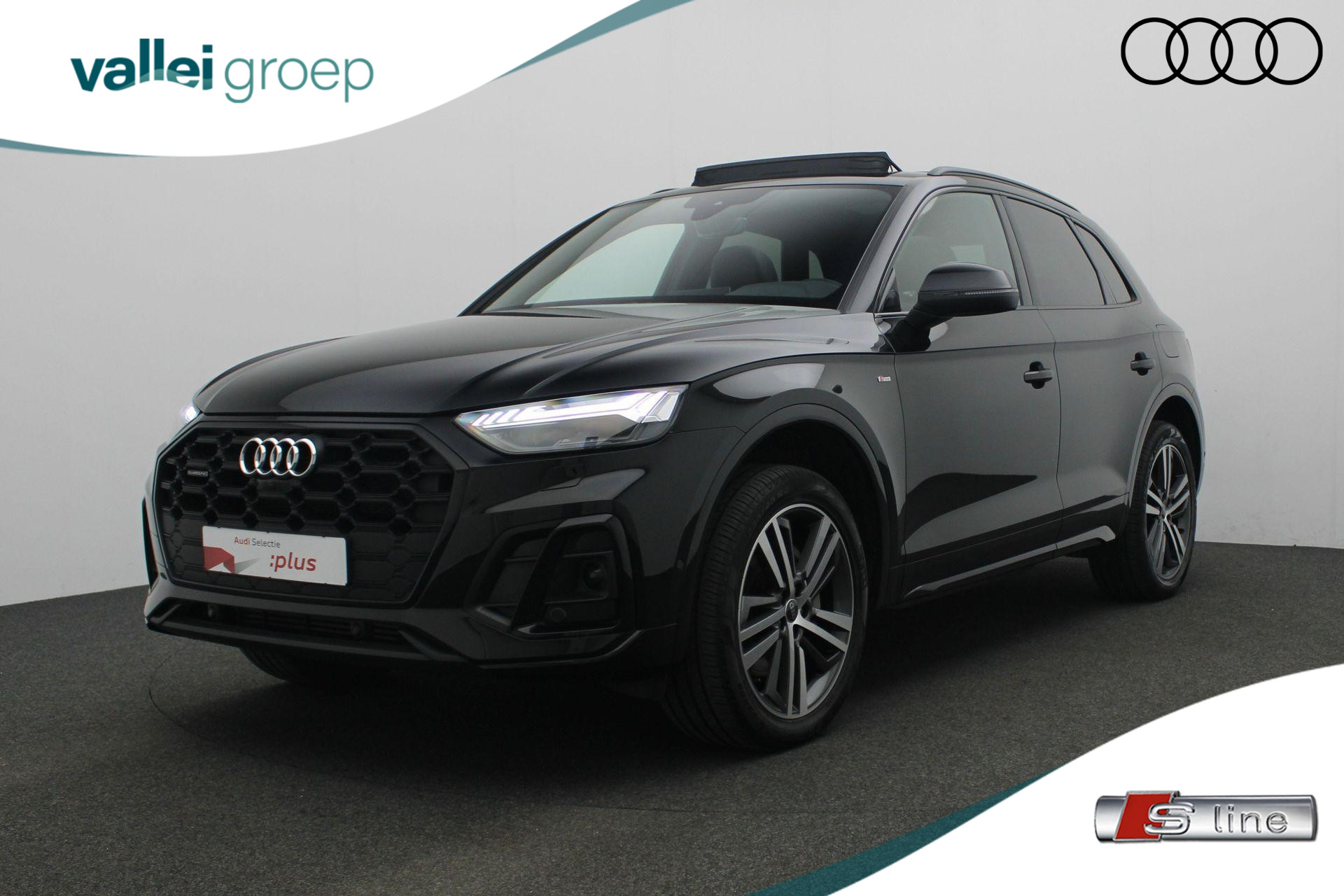 Audi Q5 50 TFSI e 299 pk S-tronic S edition / S-Line | Panoramadak | Geheugenstoel | Leder/alcantara | Matrix LED | 360 Camera